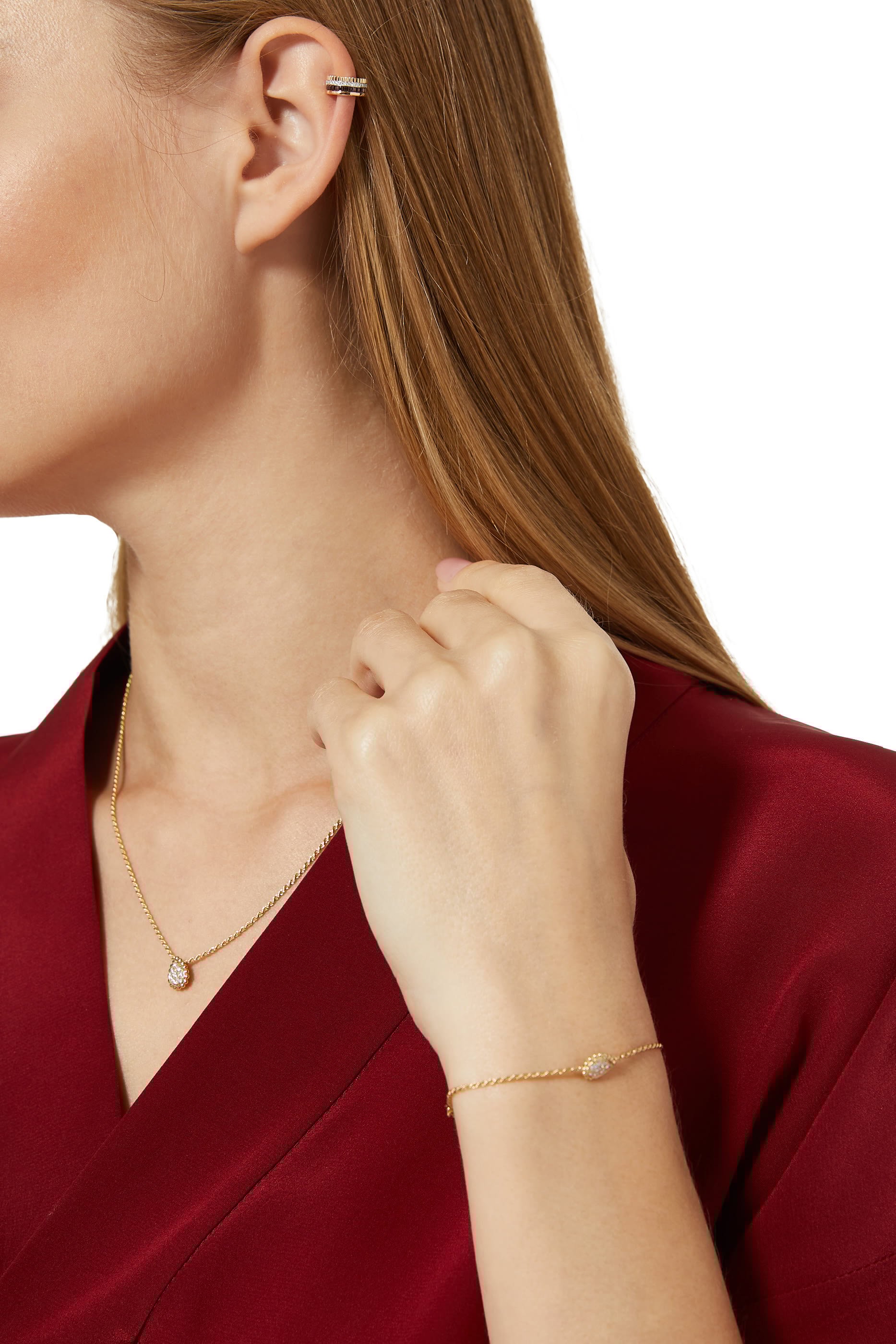 Serpent Boh&egrave;me XS Motif Bracelet, 18K Yellow Gold & Diamonds