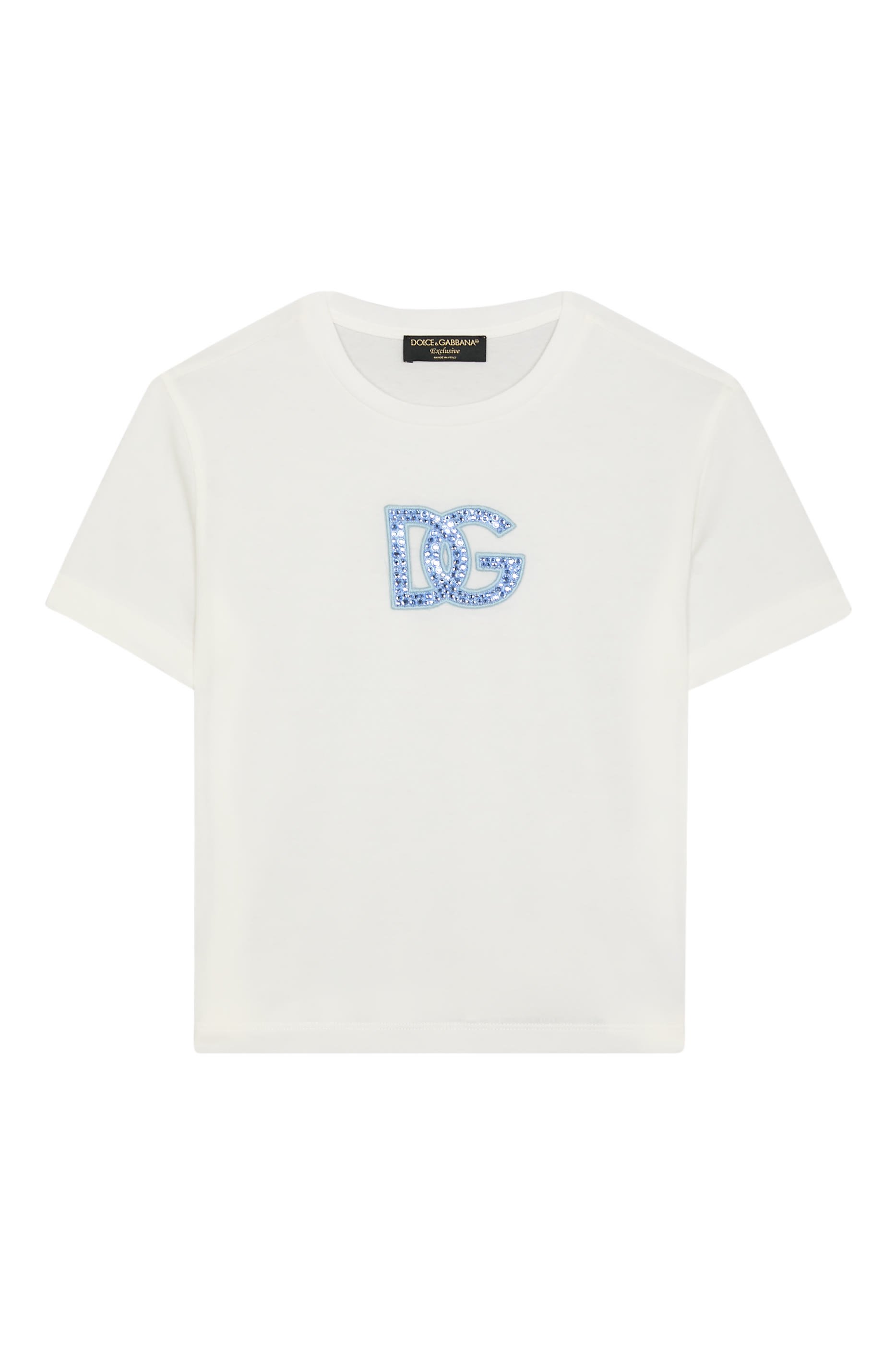 Kids Jersey T‑Shirt with DG Rhinestone Patch