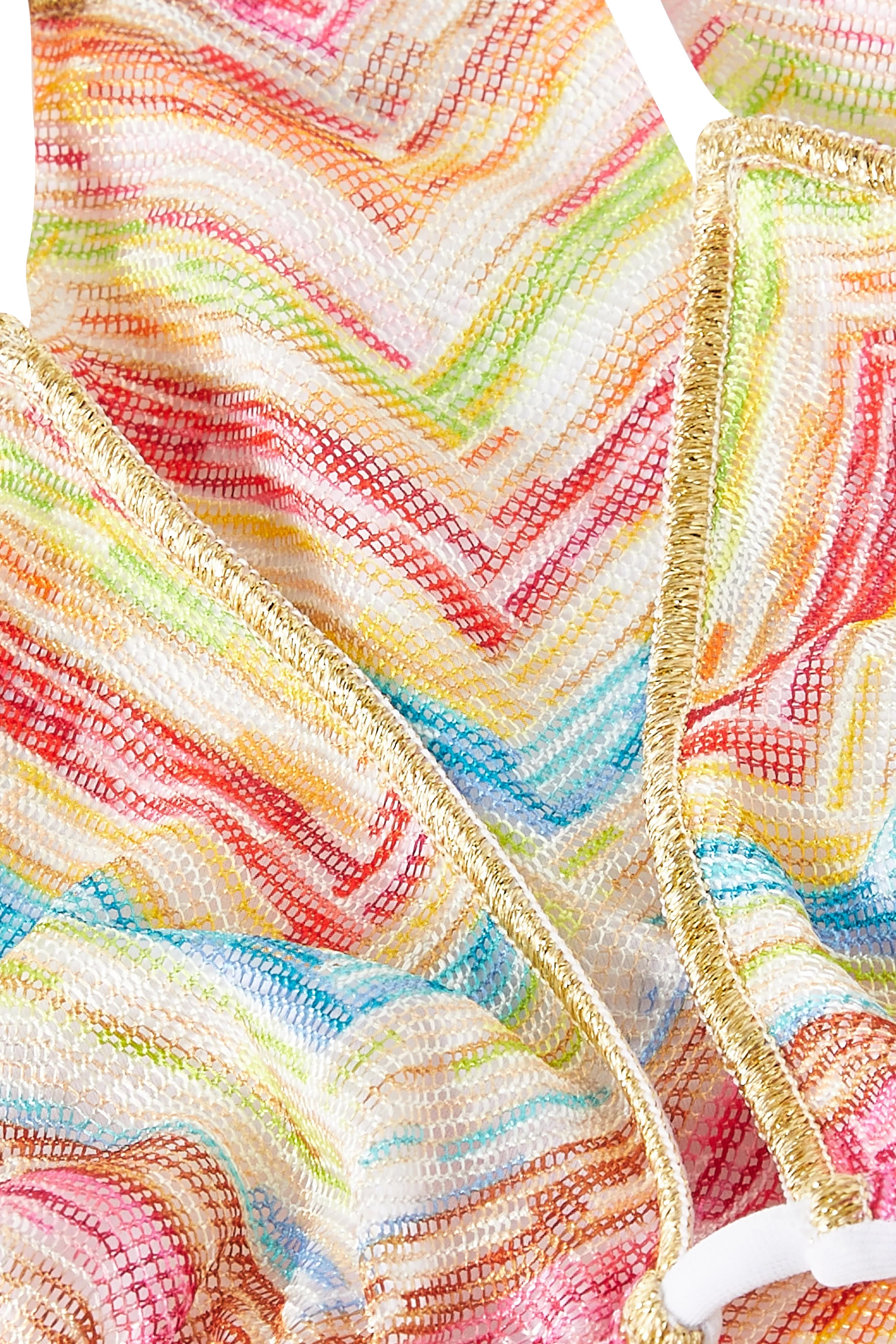 Mare Chevron Raschel Triange Tie Bikini Set