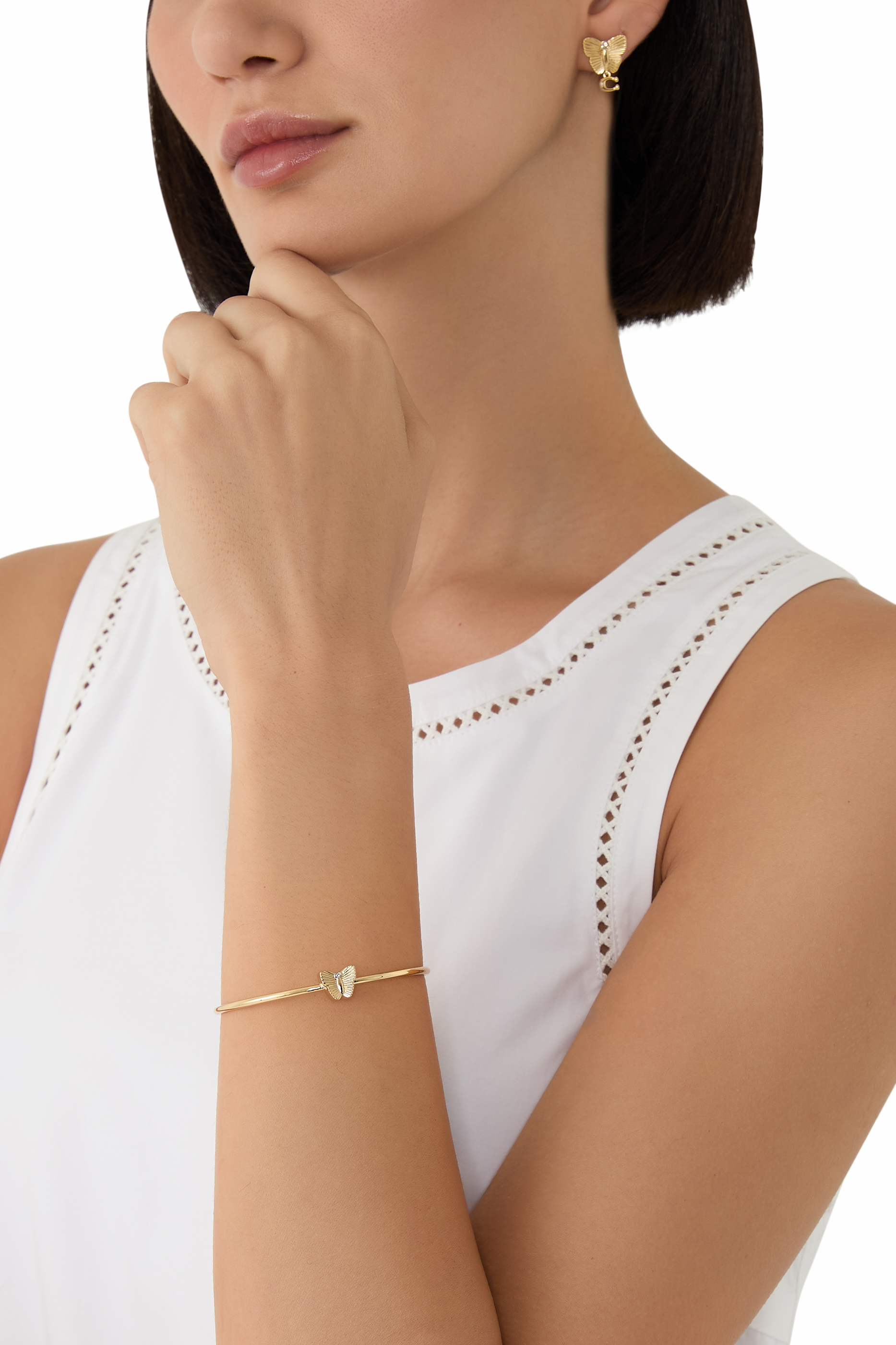 Butterfly Thin Cuff Bracelet