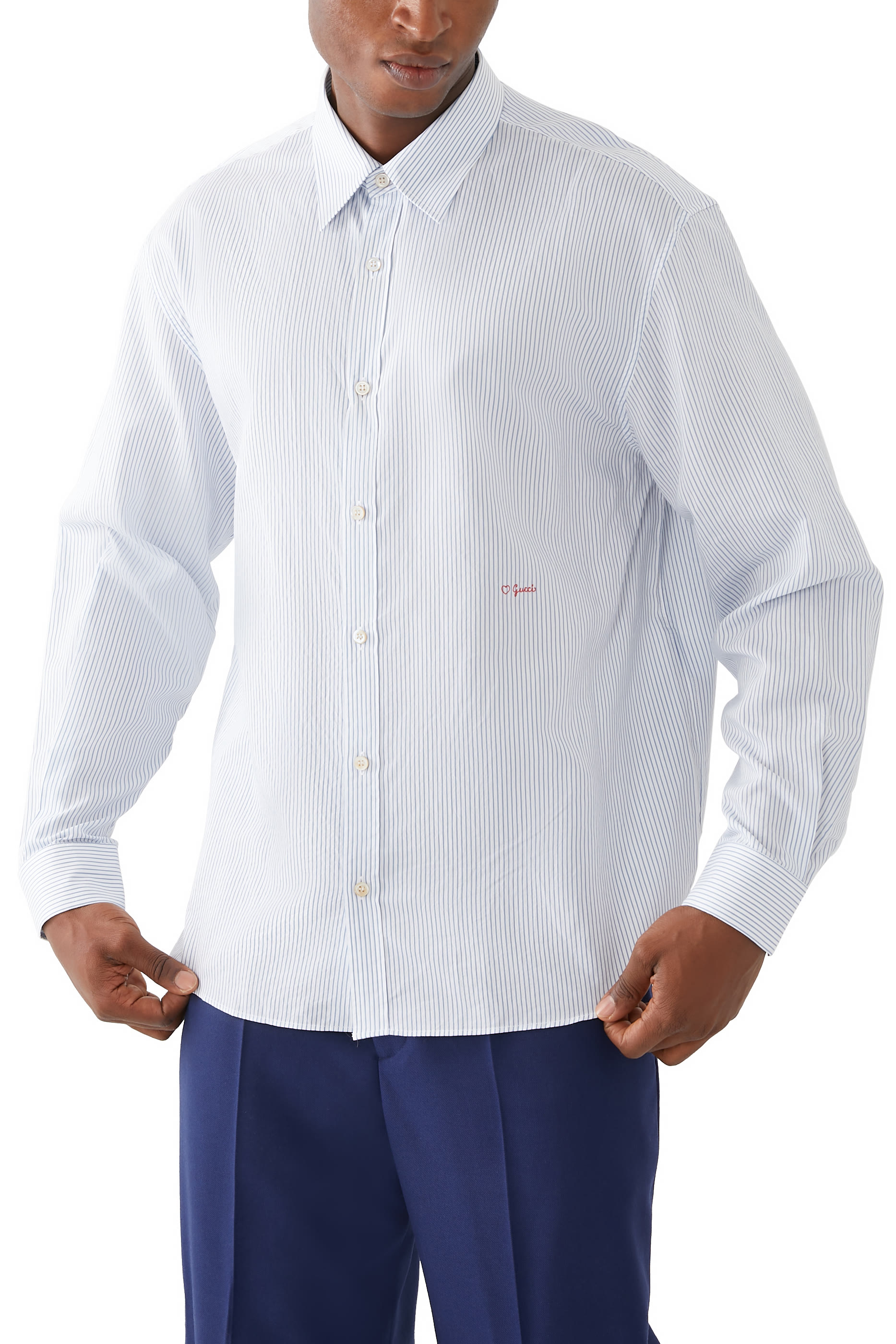 Striped Silk-Blend Shirt