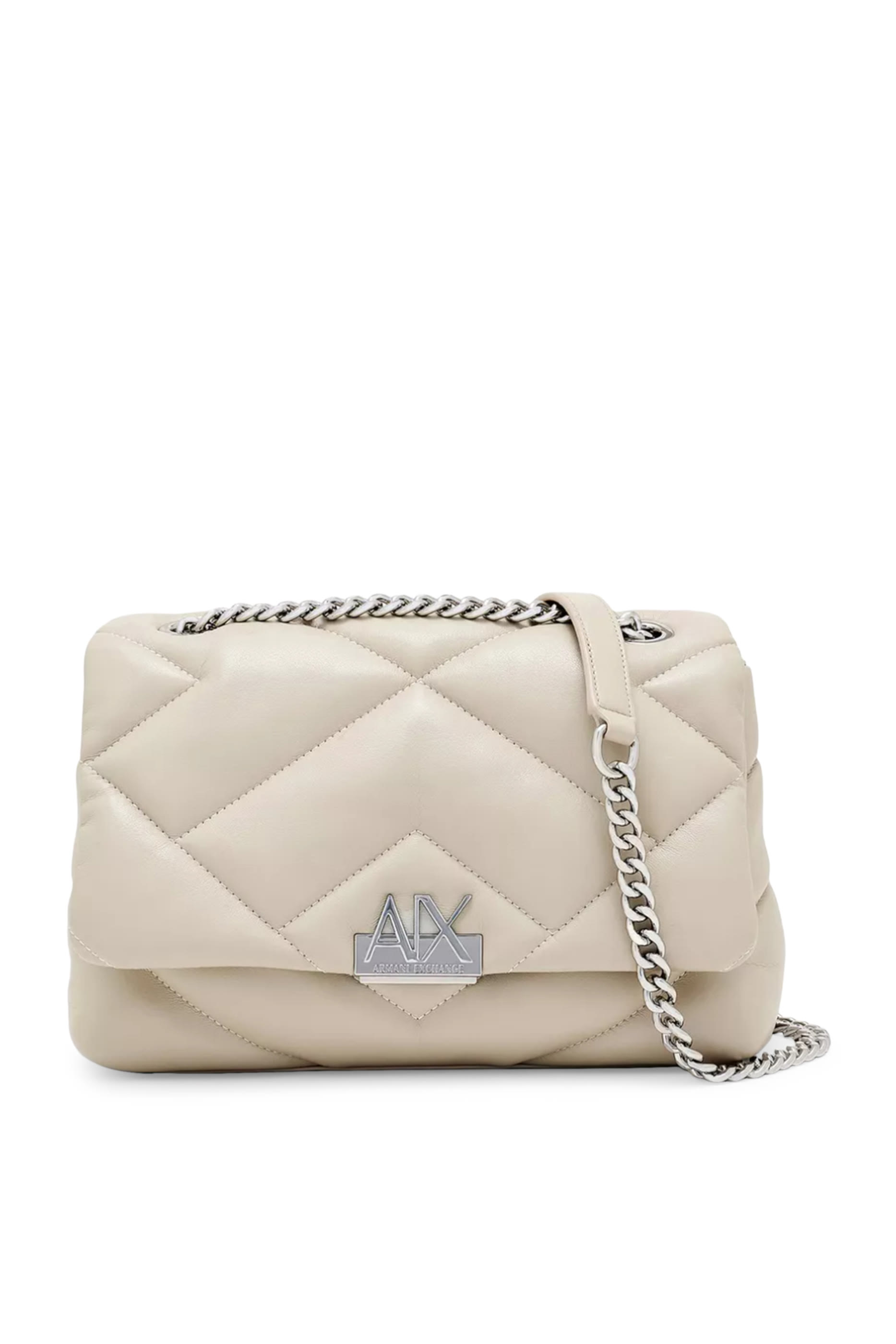 Quilted Faux Leather Crossbody Bag with Chain Strap