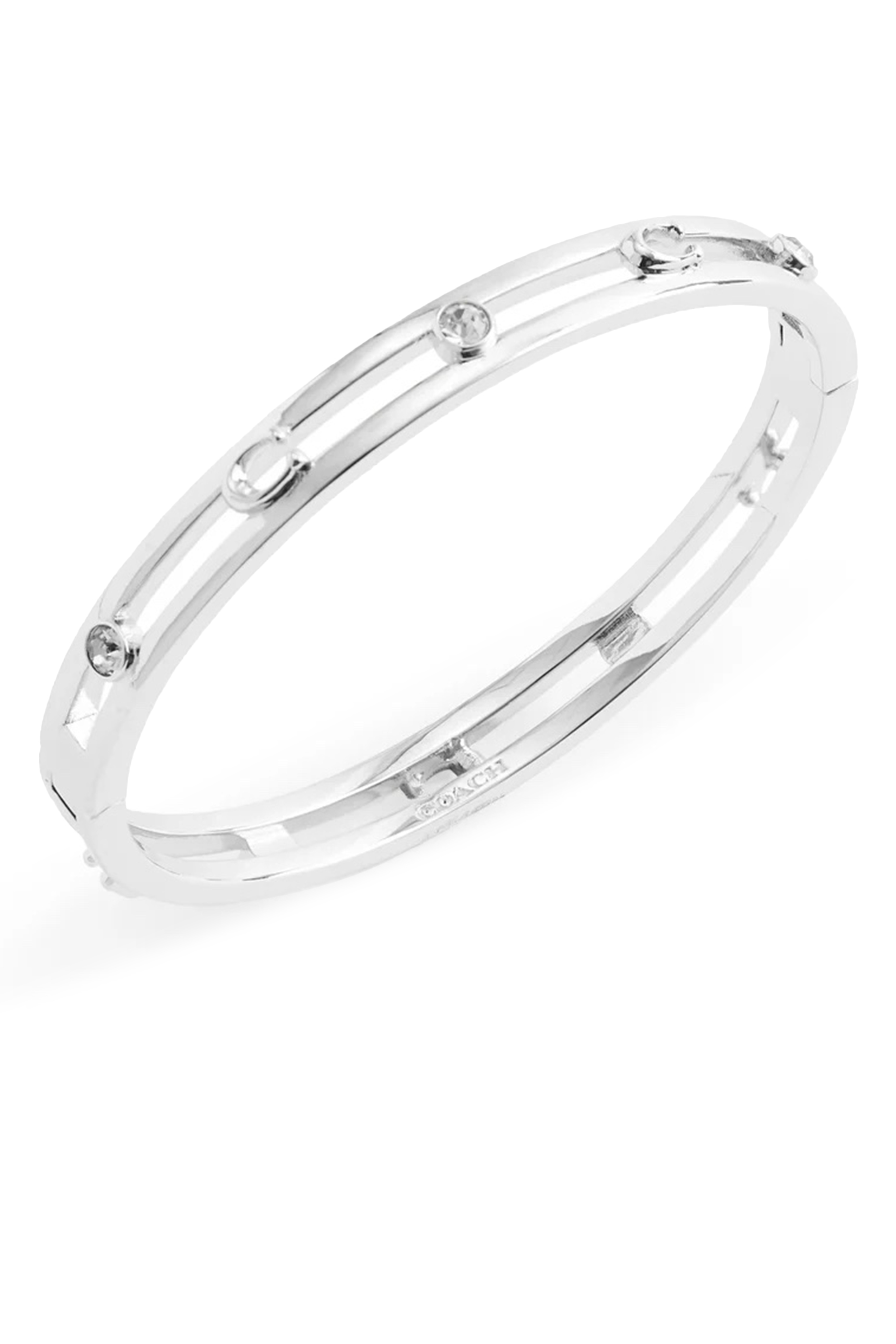 Signature C Open Bangle Bracelet, Silver