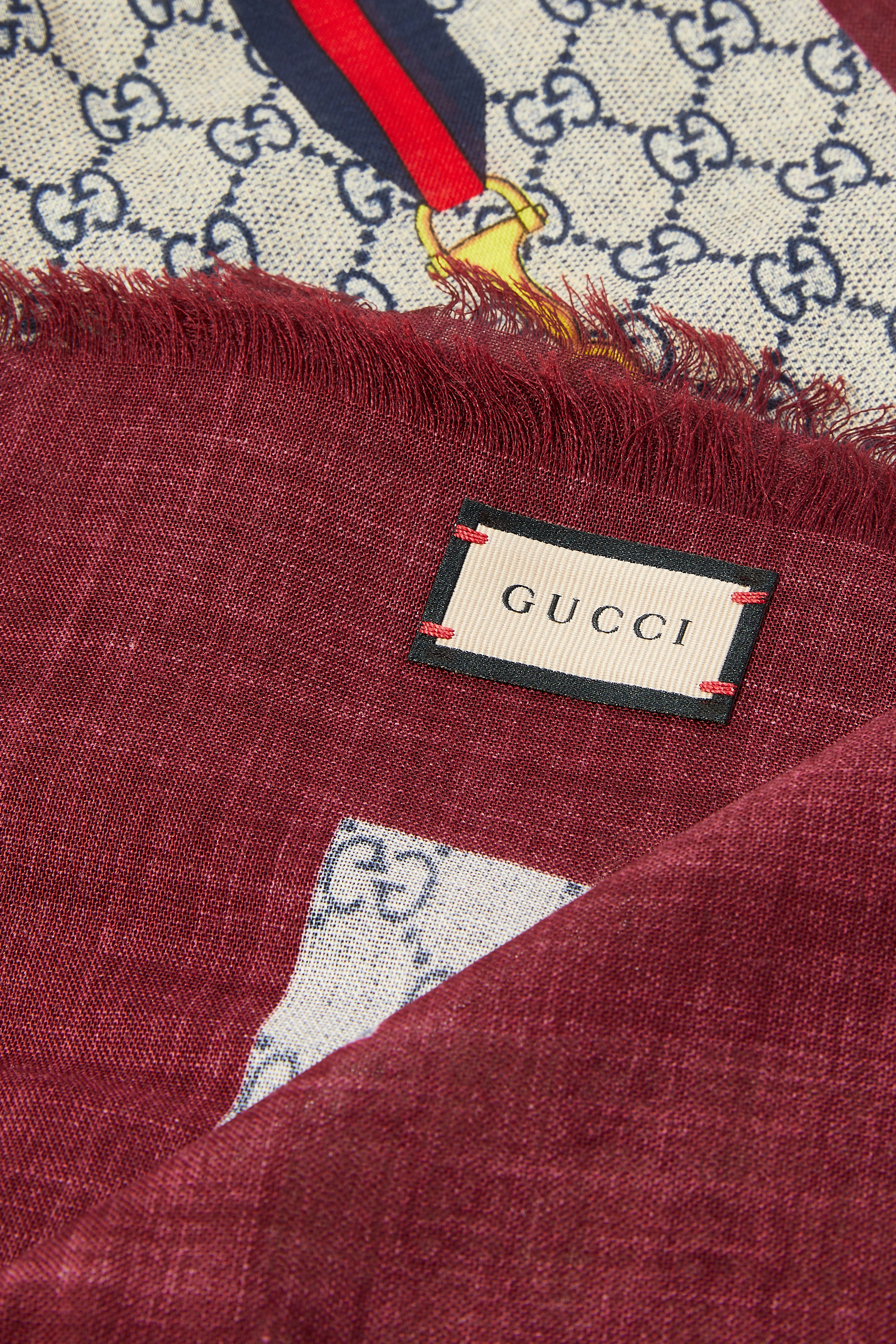 Silk-Blend Monogram Shawl