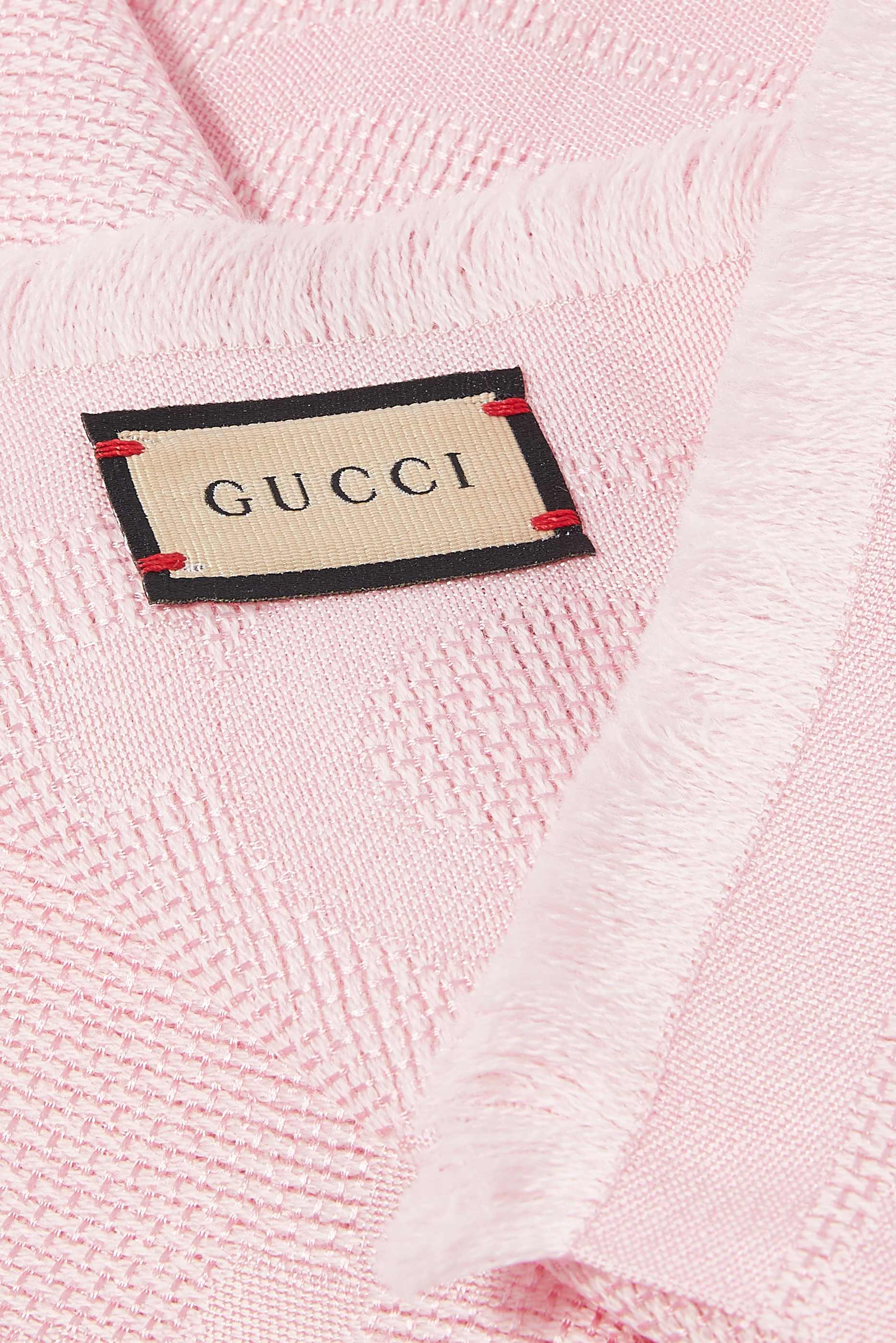 GG Wool Silk Jacquard Scarf