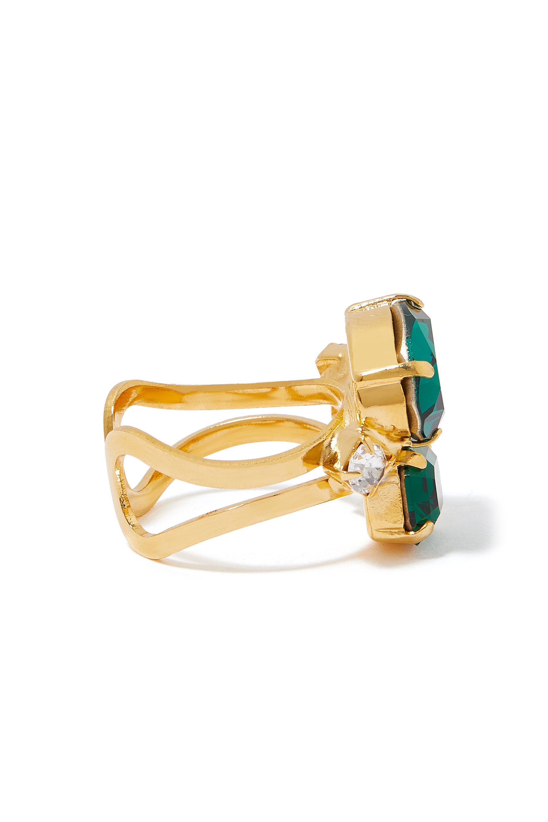 Mini Carolina Ring, 18k Gold Plating & Swarovski Crystals