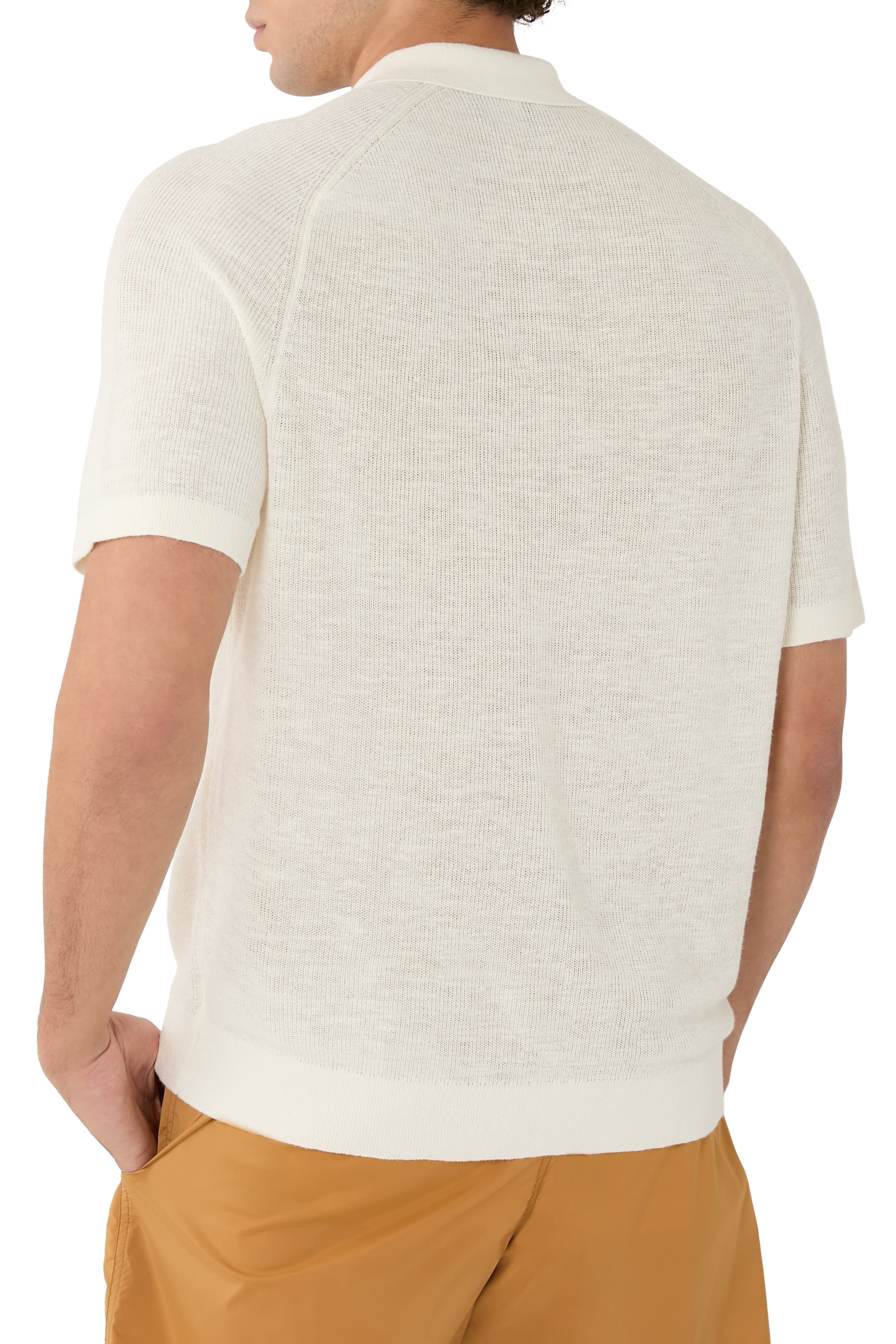 Short-Sleeve Button-Up Shirt in Pacific Linen