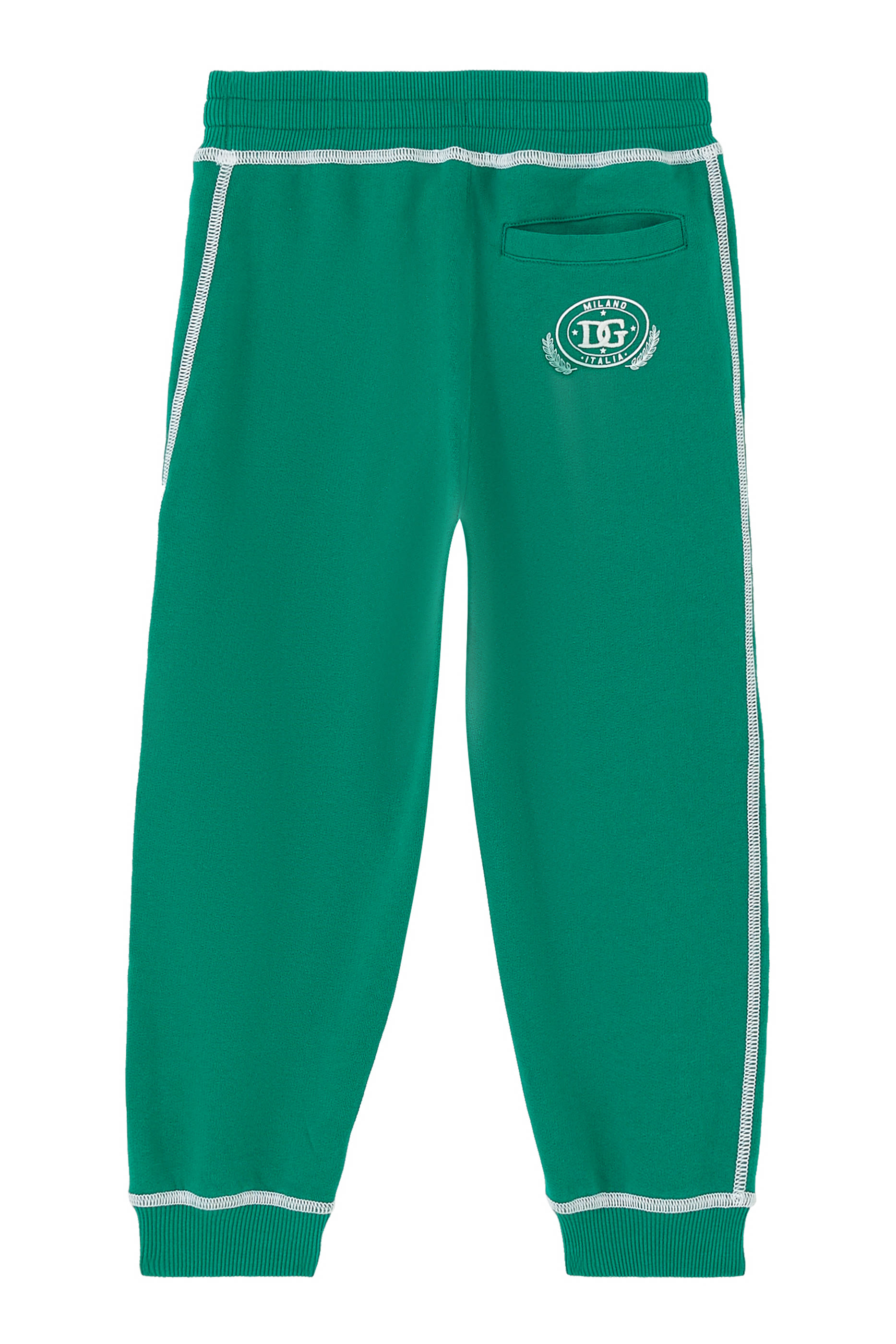 Kids Cotton Jogging Pants with Contrasting Stitching
