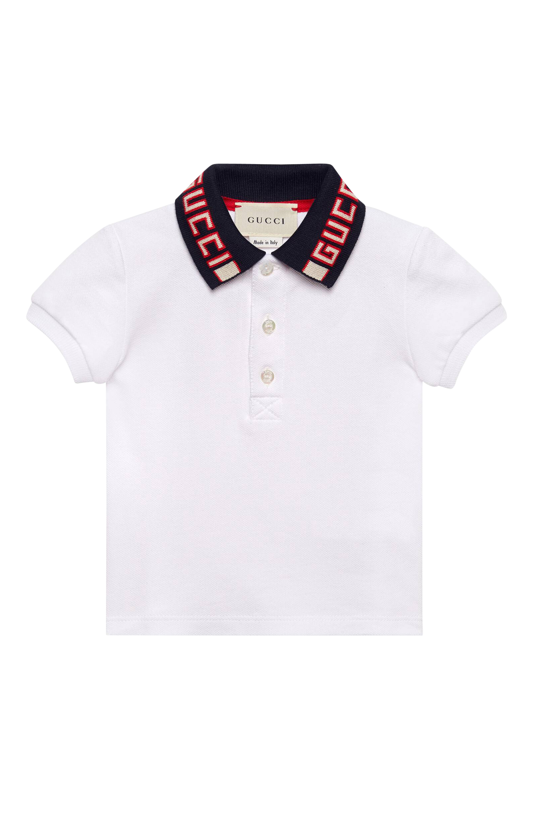Logo Jacquard Stripe Collar Polo