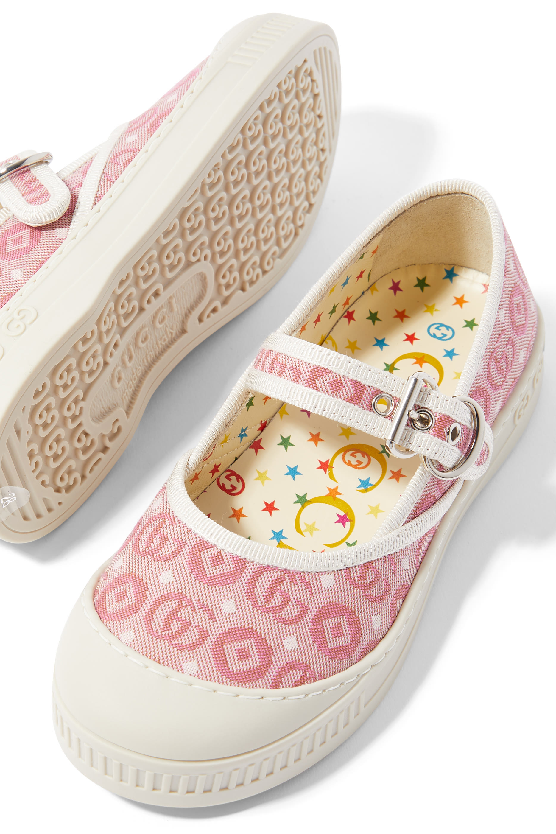Kids Double G Cotton Ballet Flats