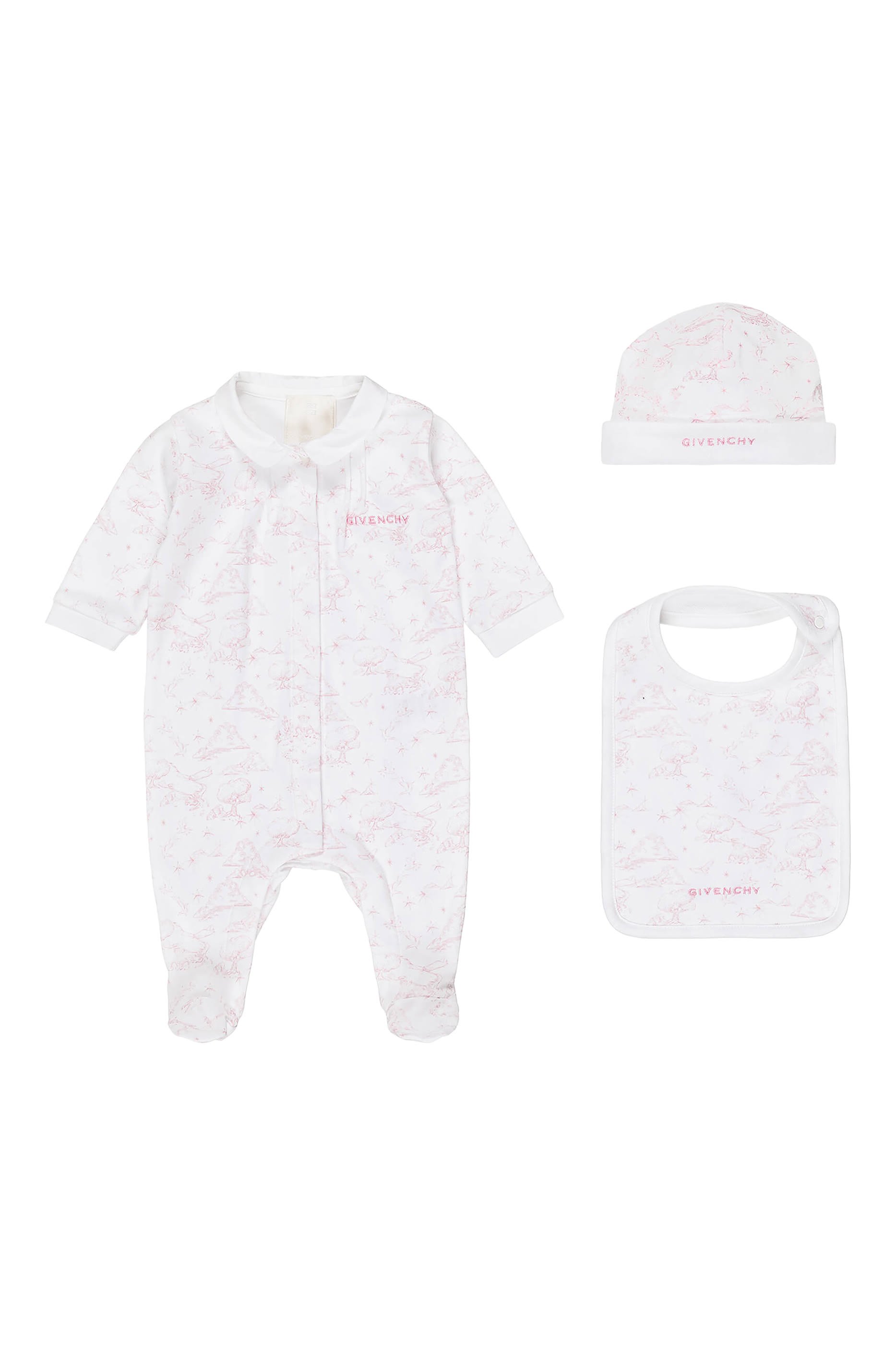 Kids Cotton Jumpsuit, Bib & Hat Set