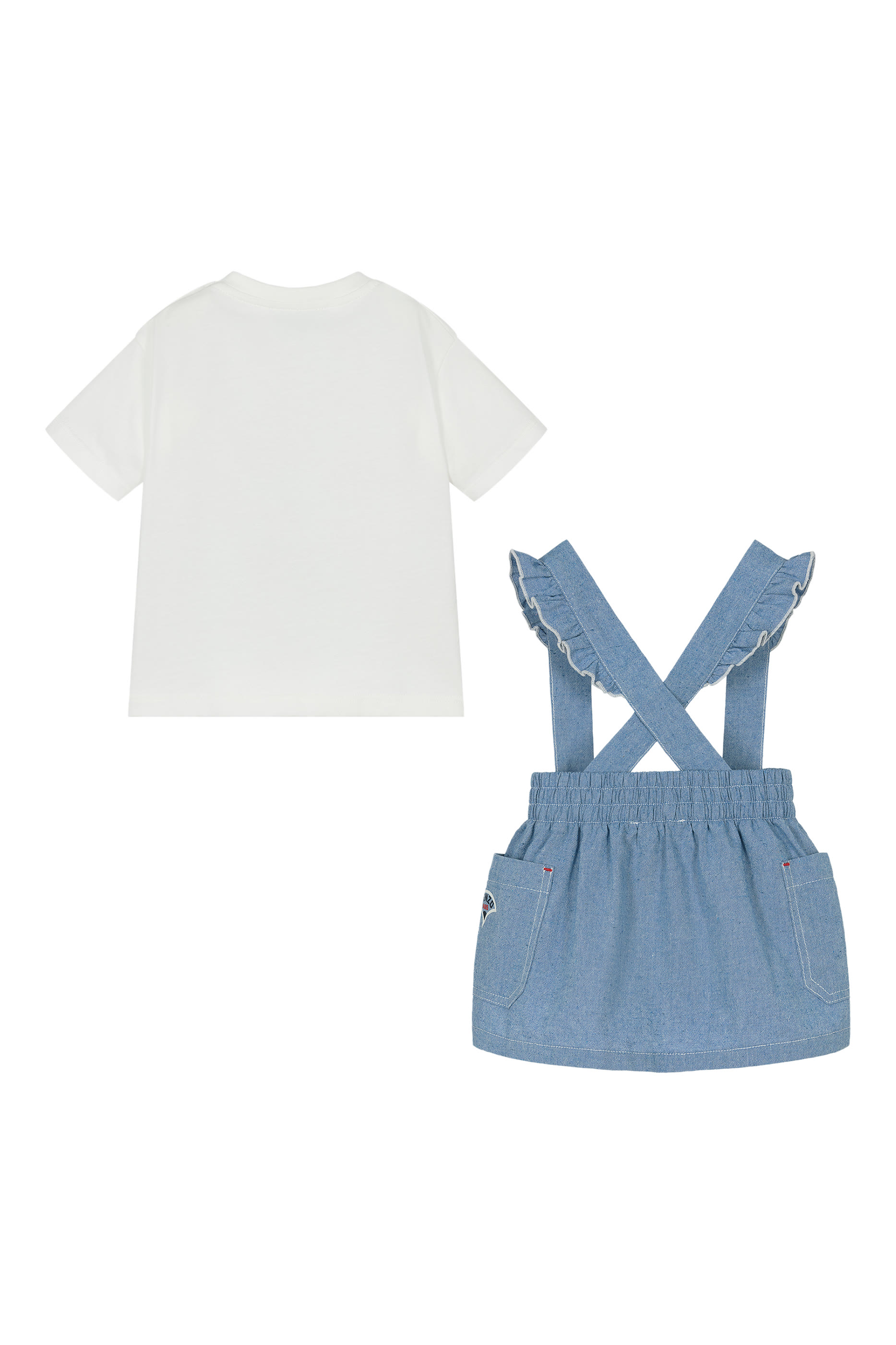 Kids Cotton T-Shirt & Dungarees Set