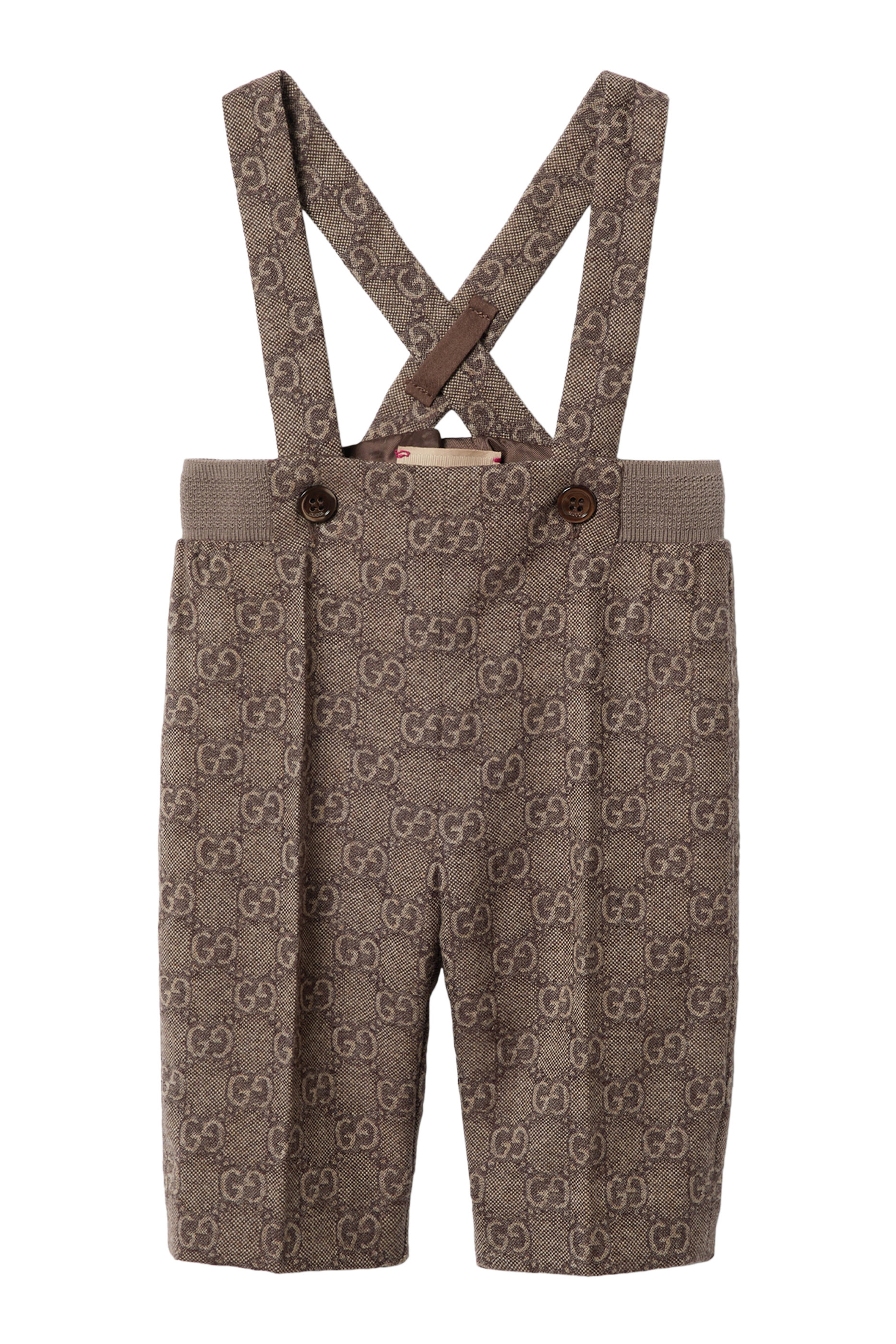 Kids GG Wool Flannel Overalls