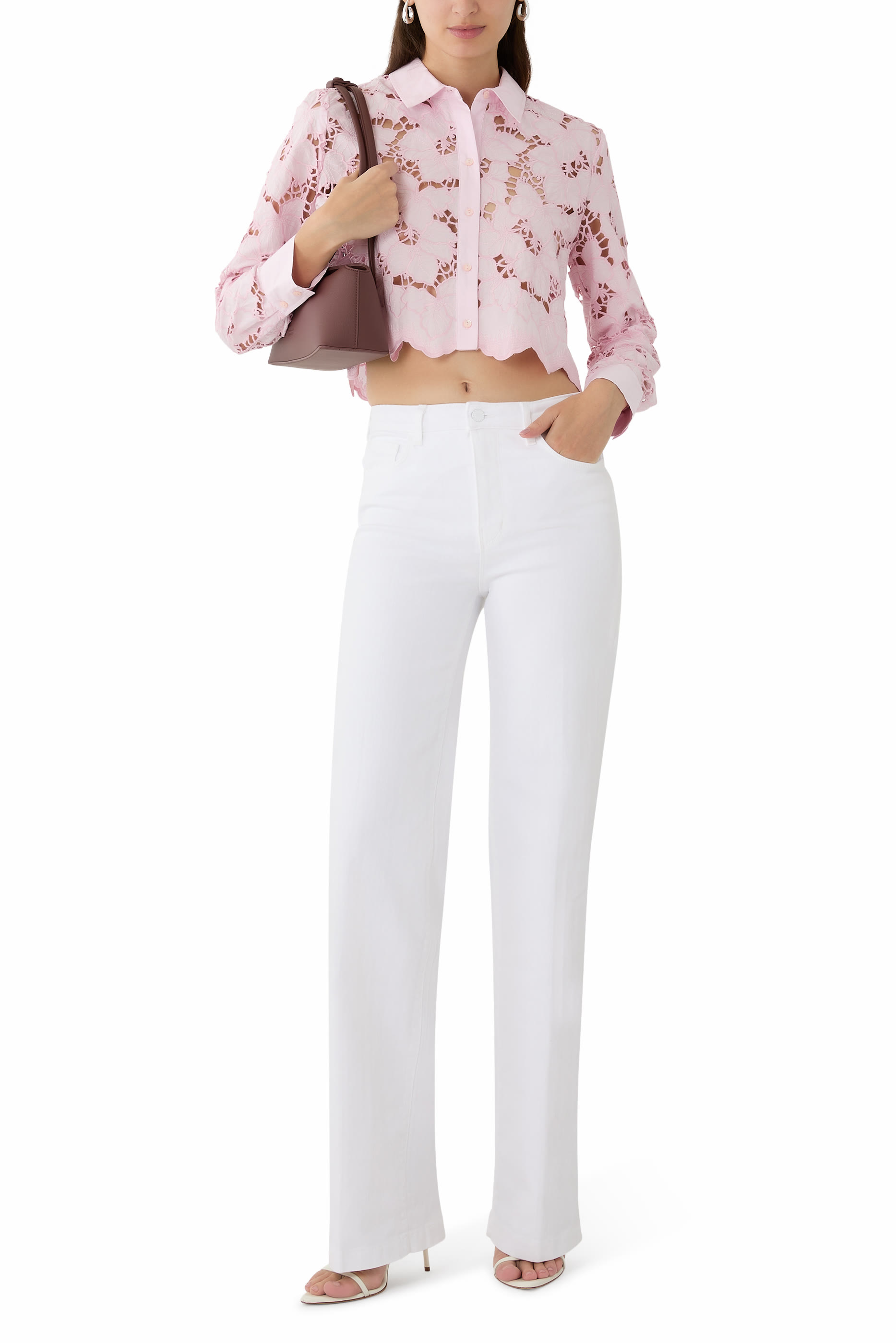 Seychelle Cutwork Crop Shirt