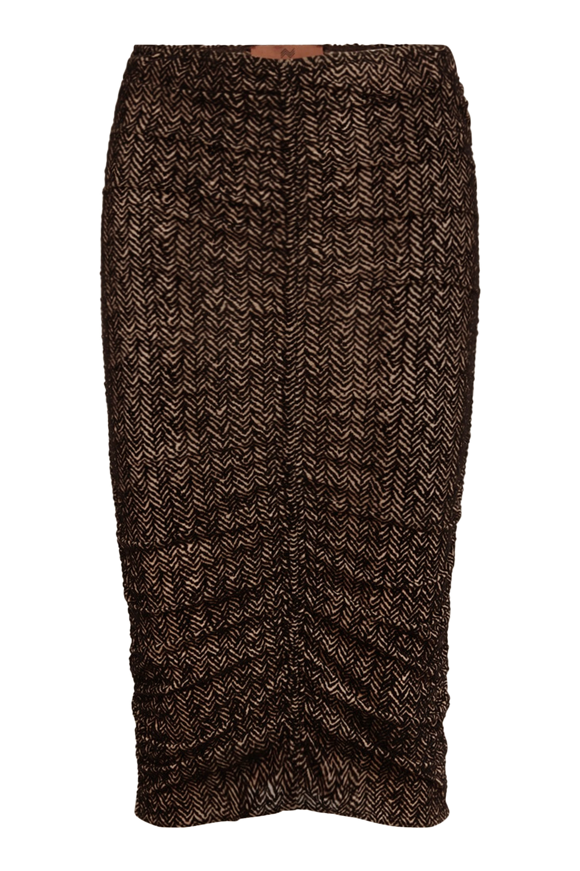 Chevron Tulle Midi Skirt