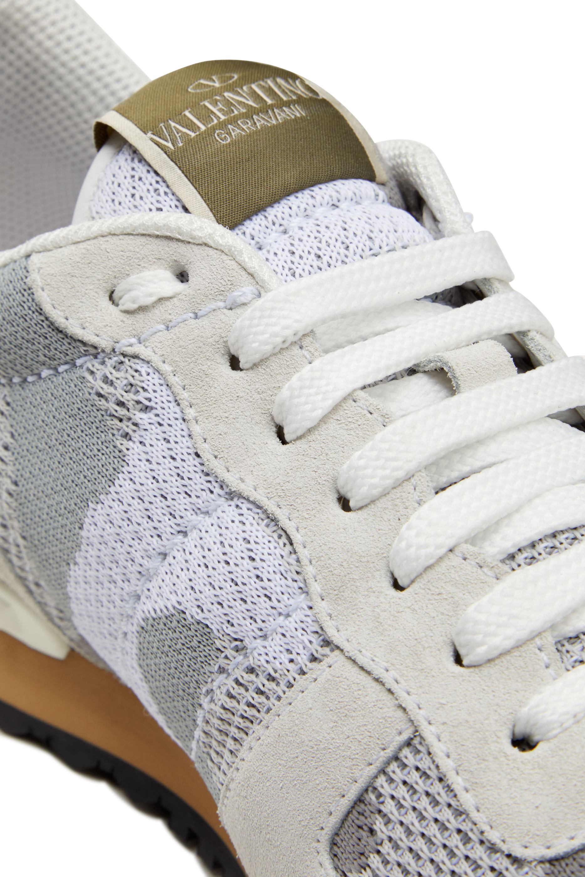 Camouflage Leather and Mesh Rockrunner Sneakers