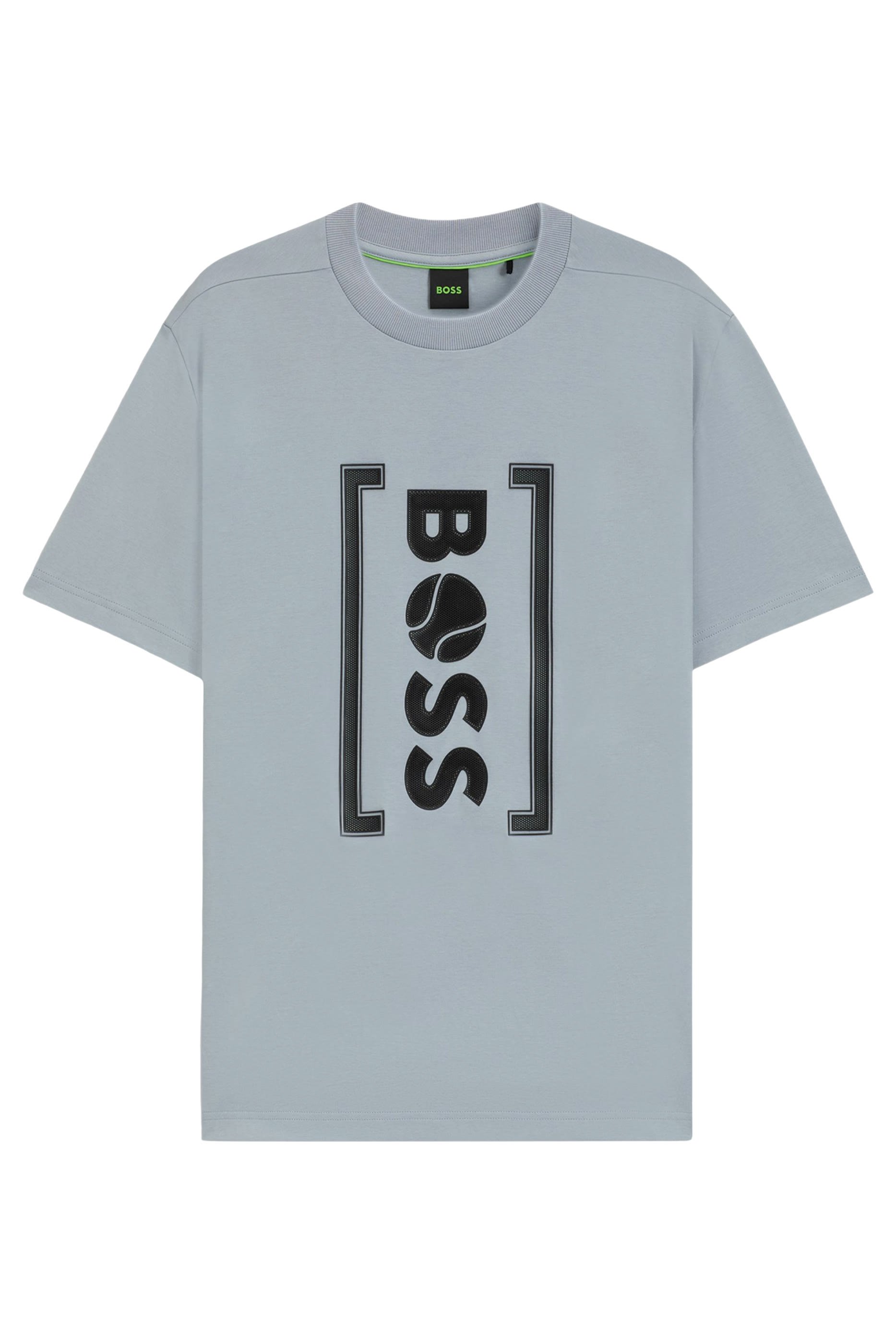 Relaxed-Fit T-Shirt with Tennis-Inspired Mesh-Print Logo