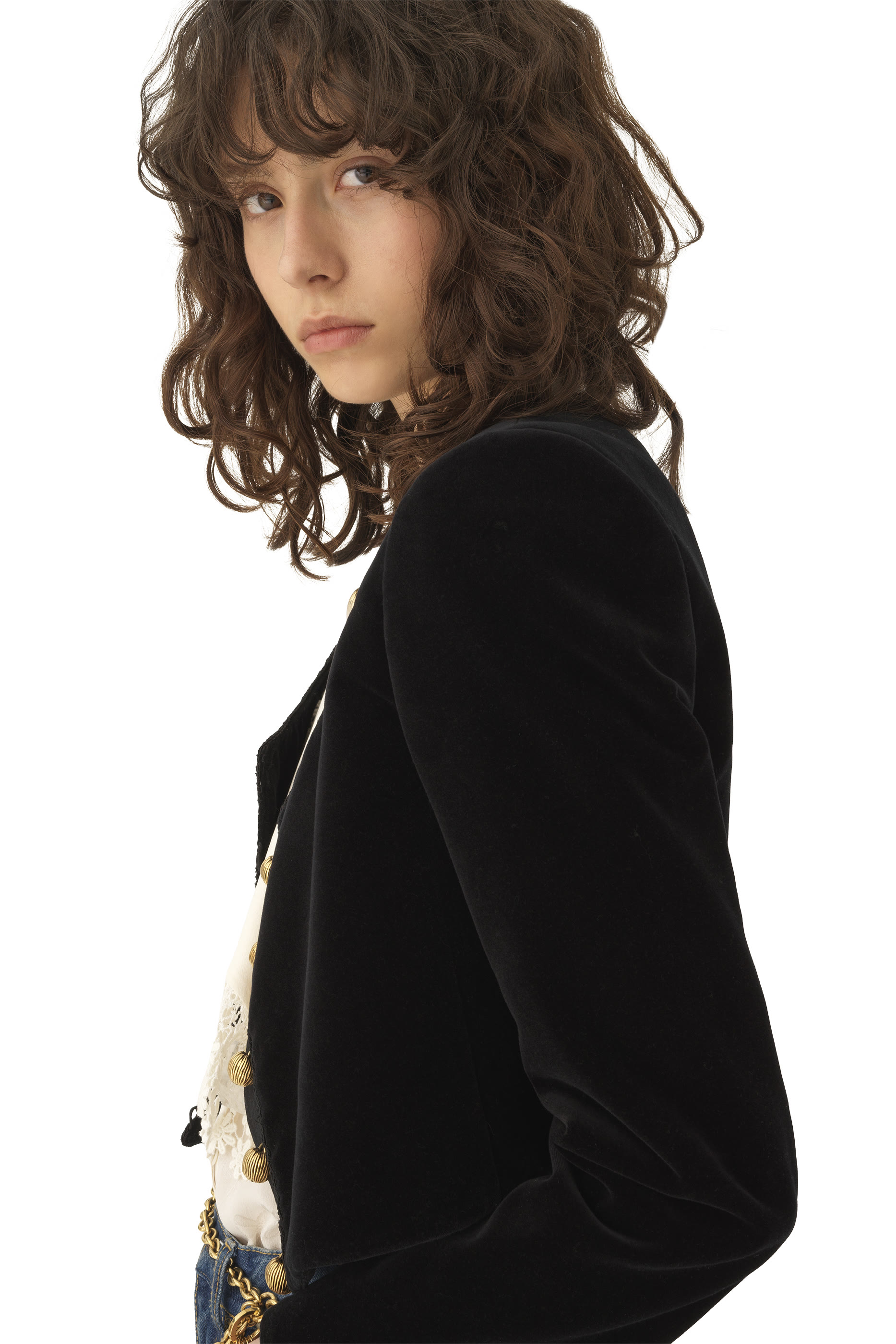 Cropped Spencer Velvet Jacket