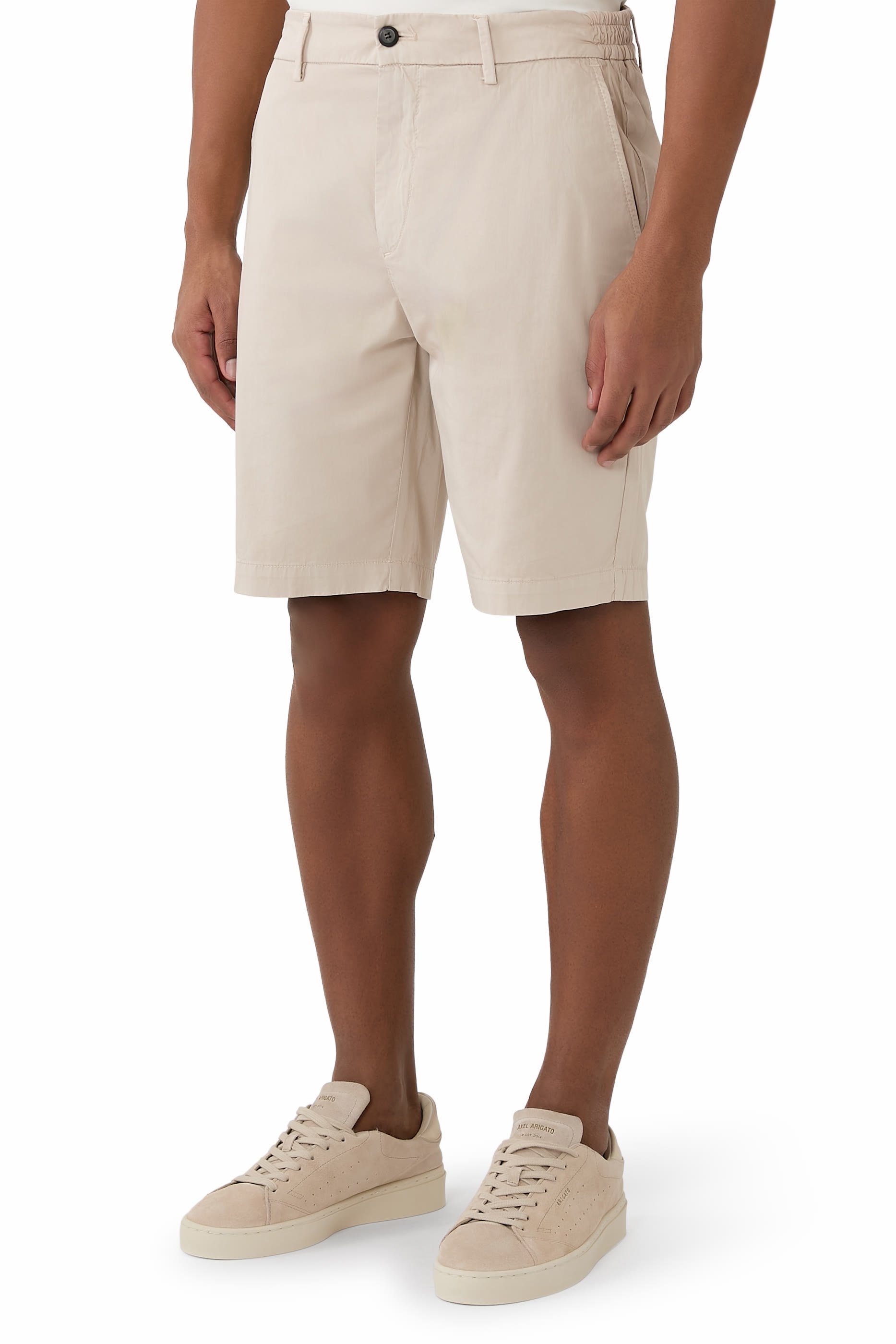 Drawstring Waist Chino Bermuda Shorts