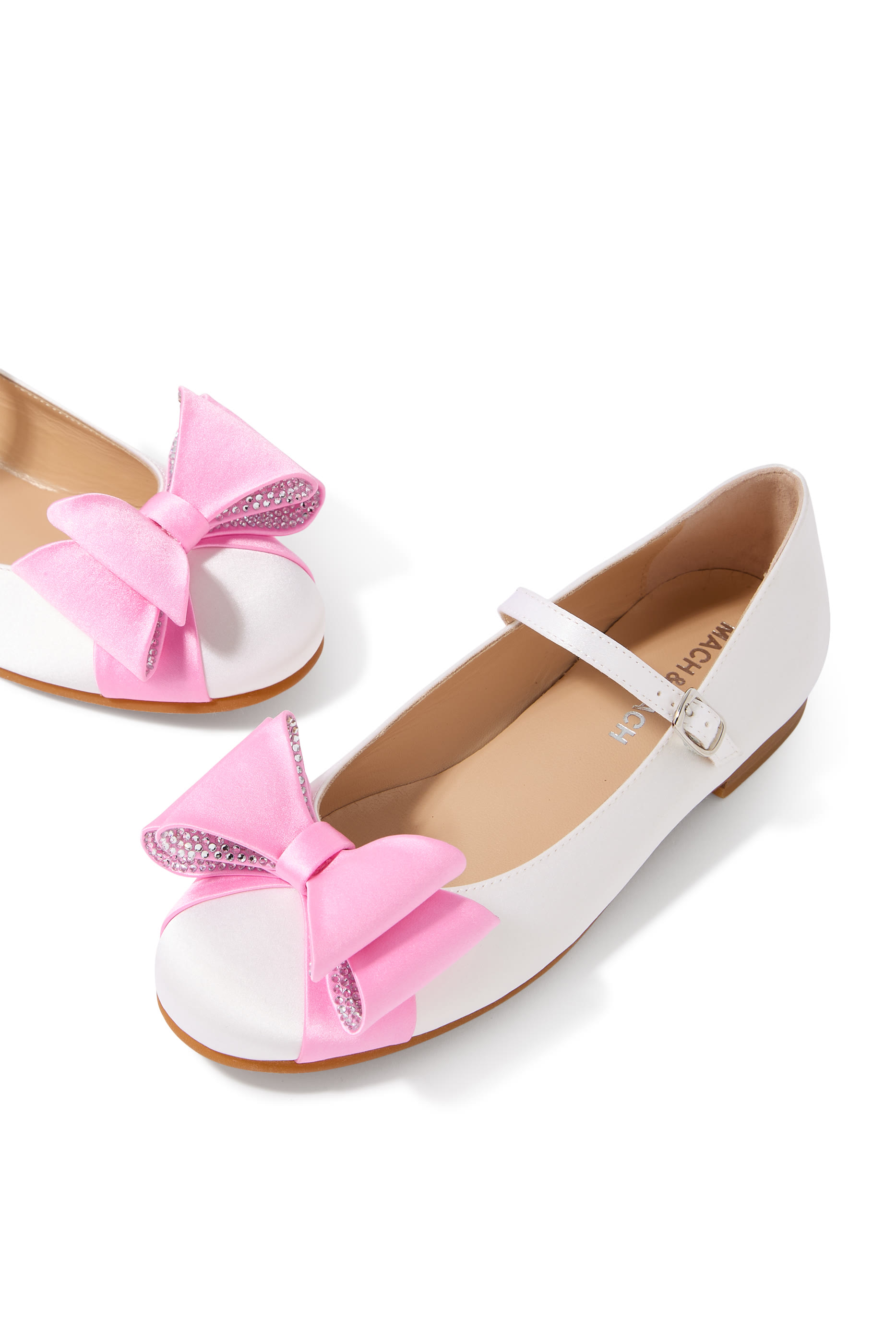 Kids Le Cadeau Satin Mini Ballerinas