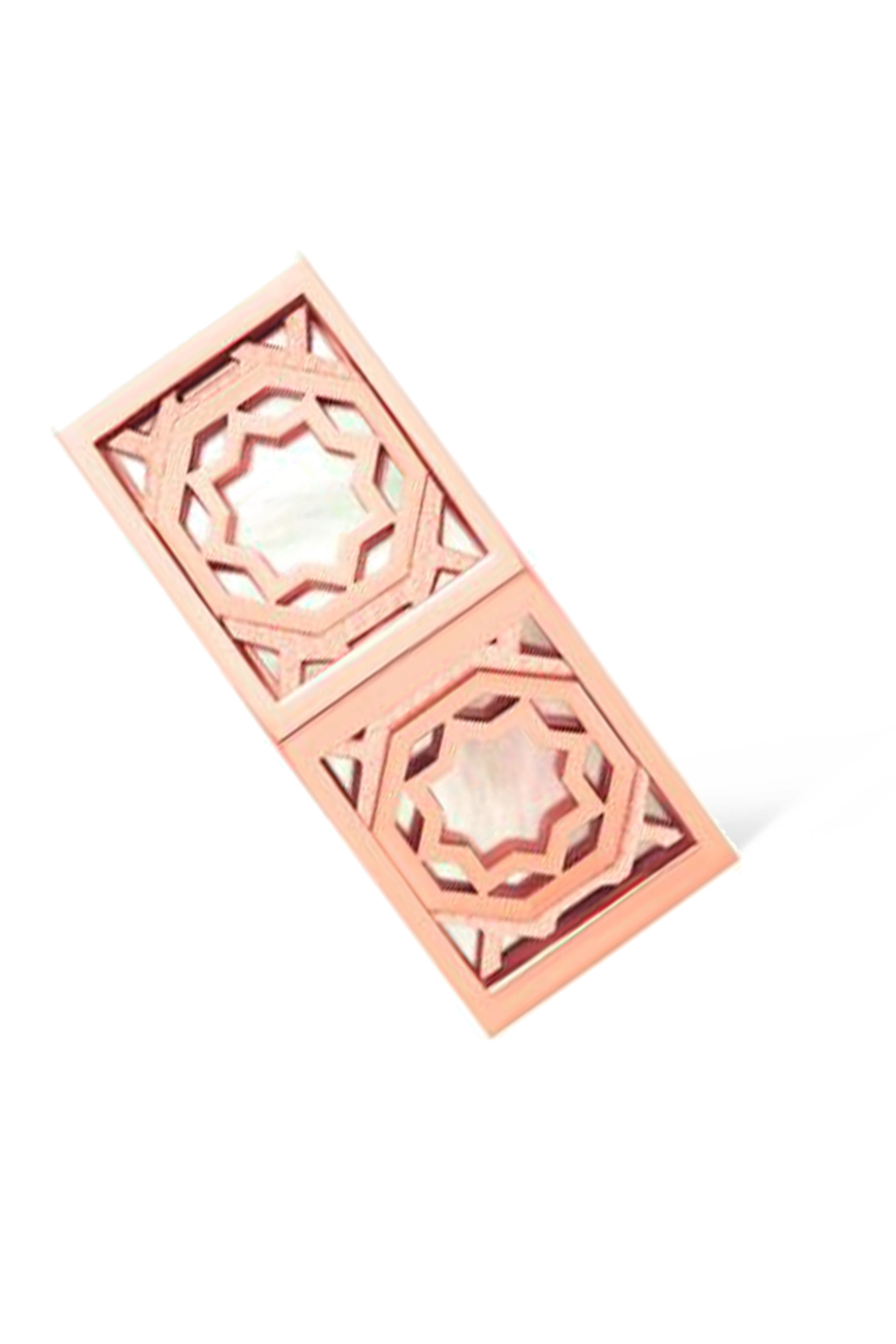 Oud Turath Earrings, 18K Rose Gold, Diamonds & Mother of Pearl