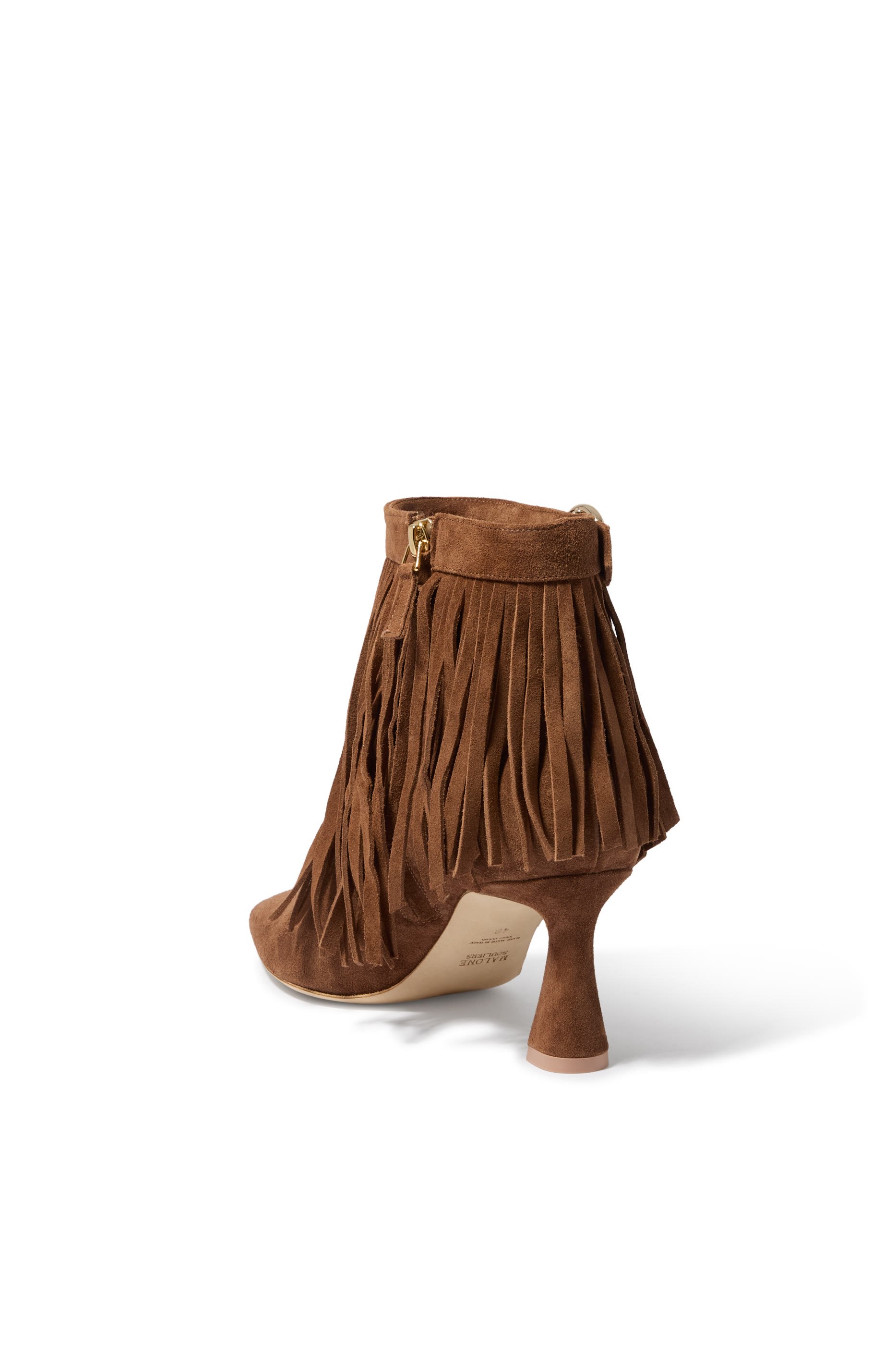 Donni 70 Suede Fringed Heeled Ankle Boots