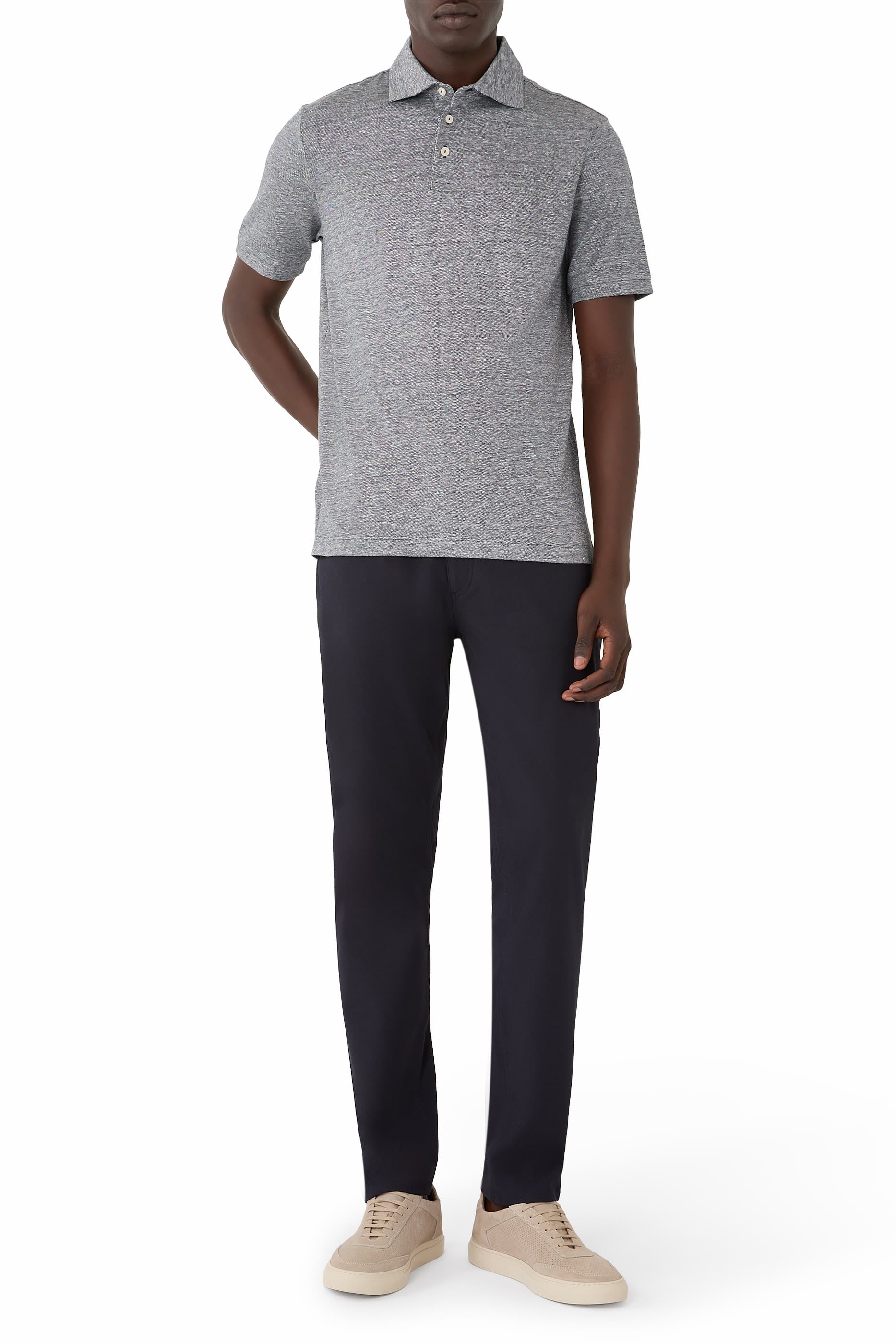 Cotton Linen Polo Shirt