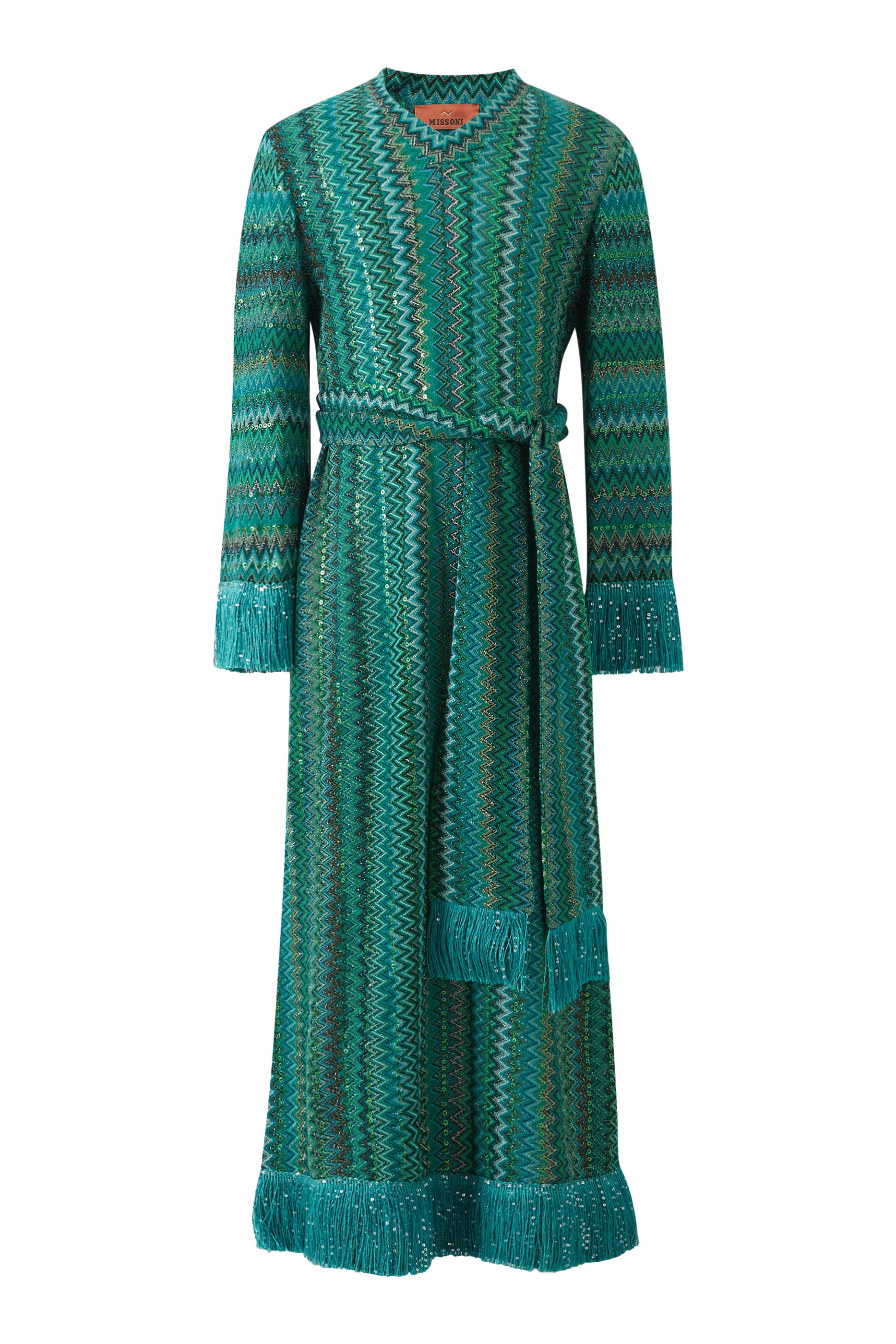 Kids Zigzag Fringed Dress