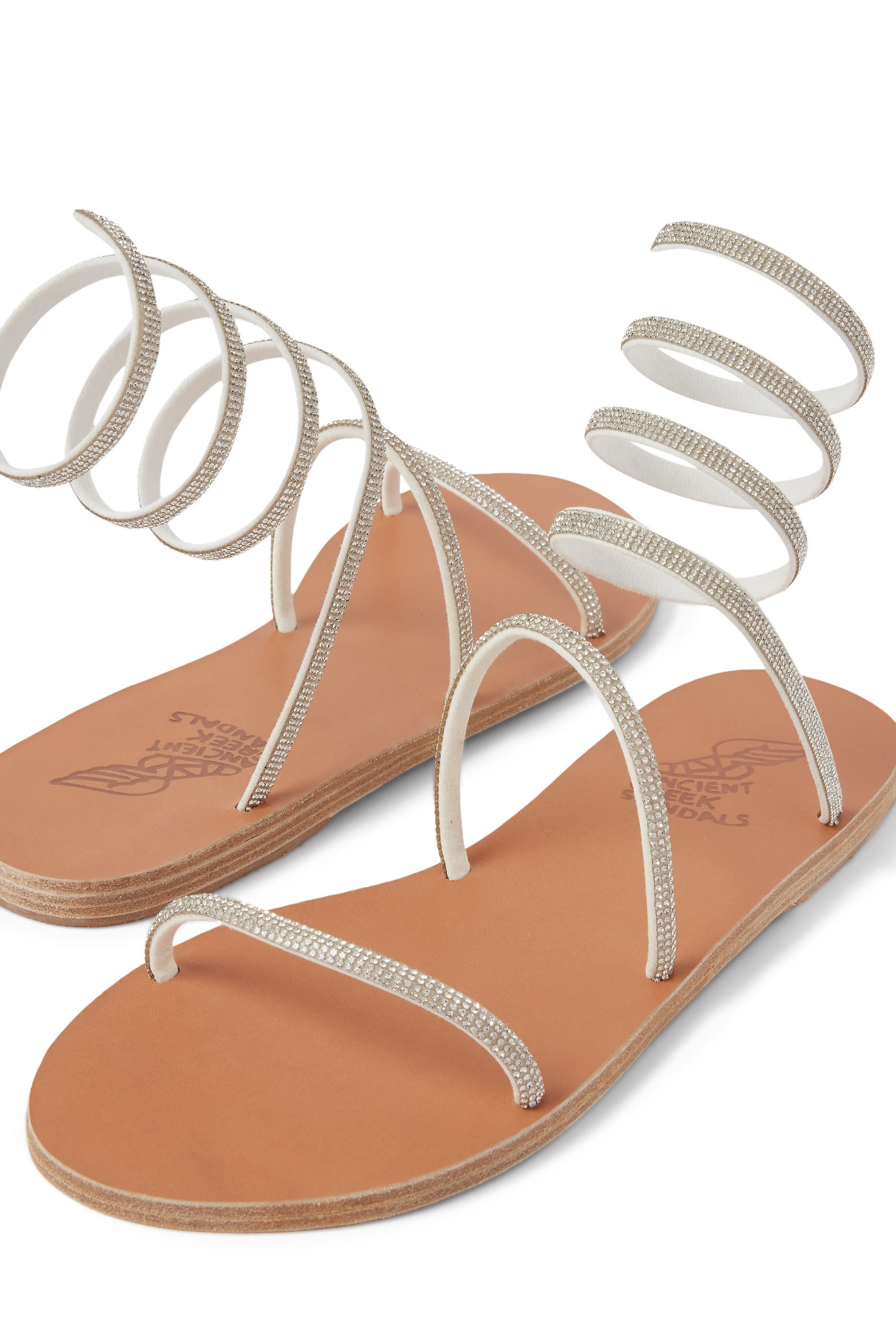 Crystal-Embellished Ofis Low Sandals