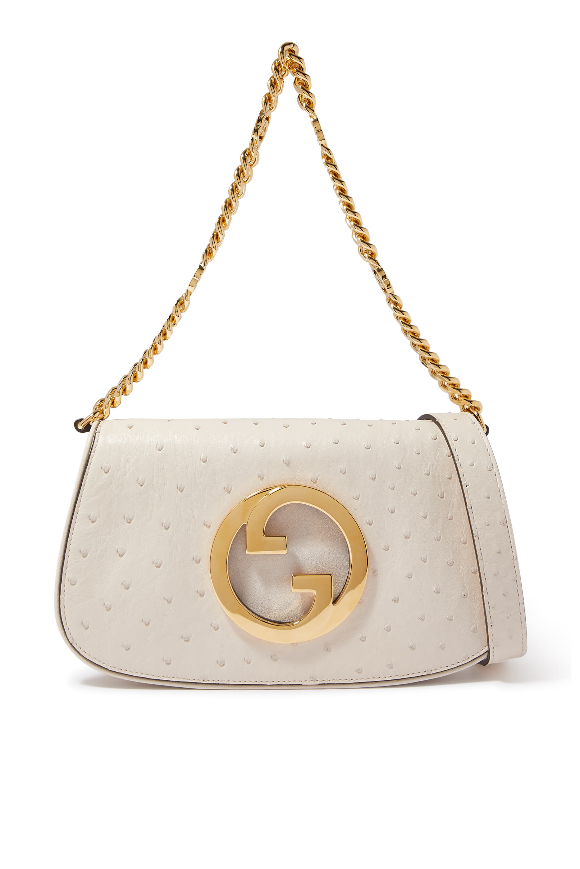 Blondie Ostrich Shoulder Bag