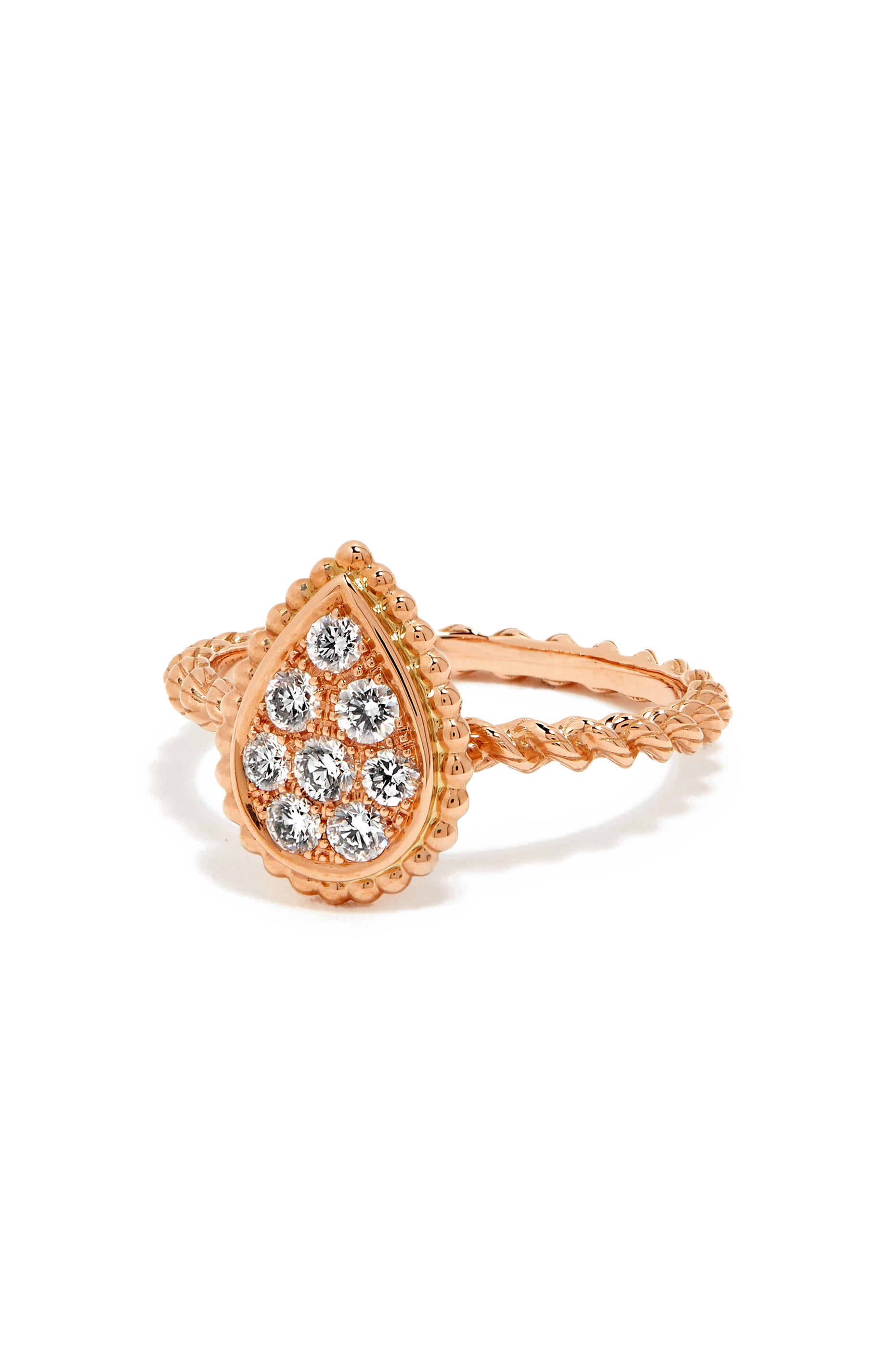 Serpent Boh&egrave;me Motif Ring, 18k Rose Gold & Diamonds