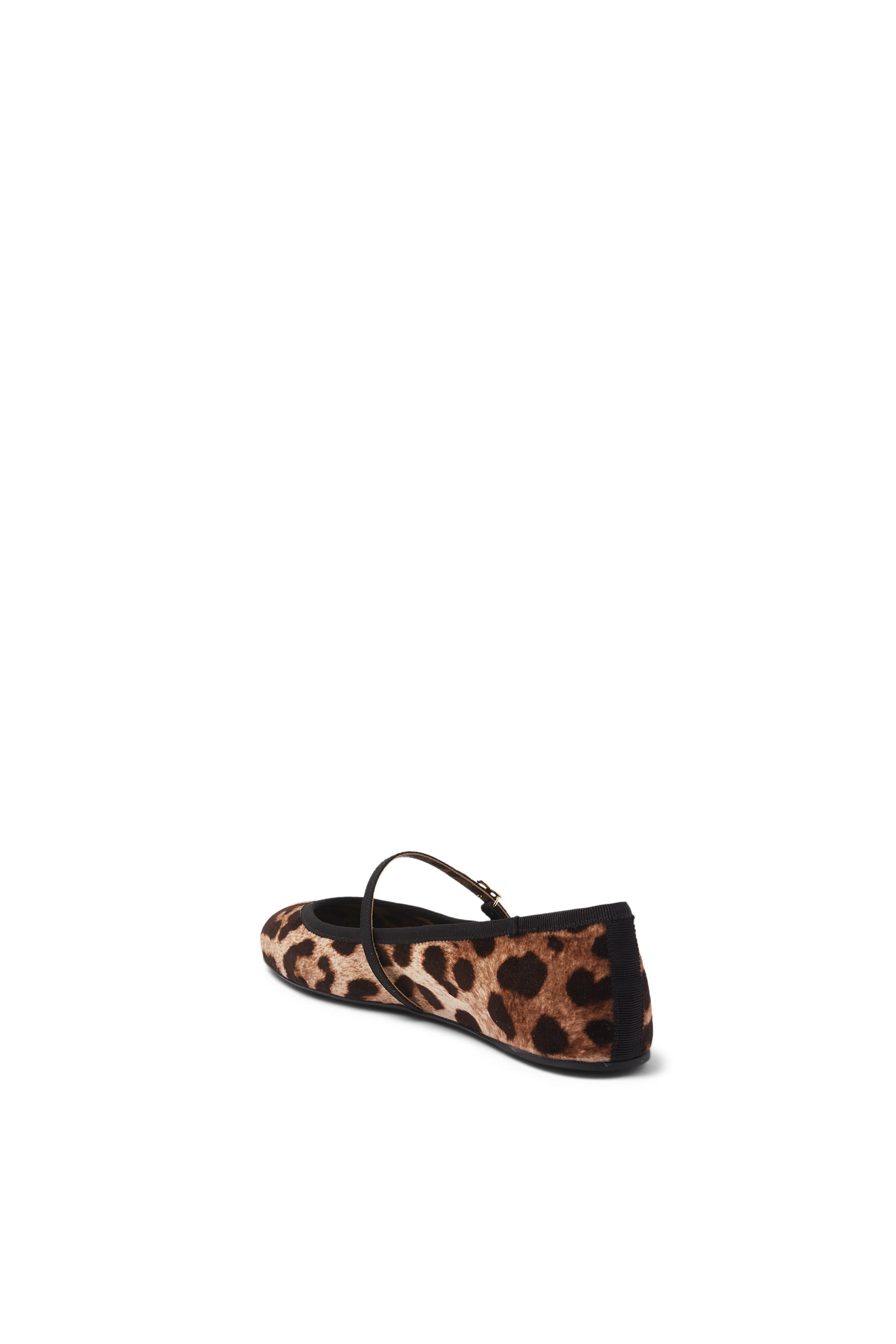 Printed Velvet Ballet Flats