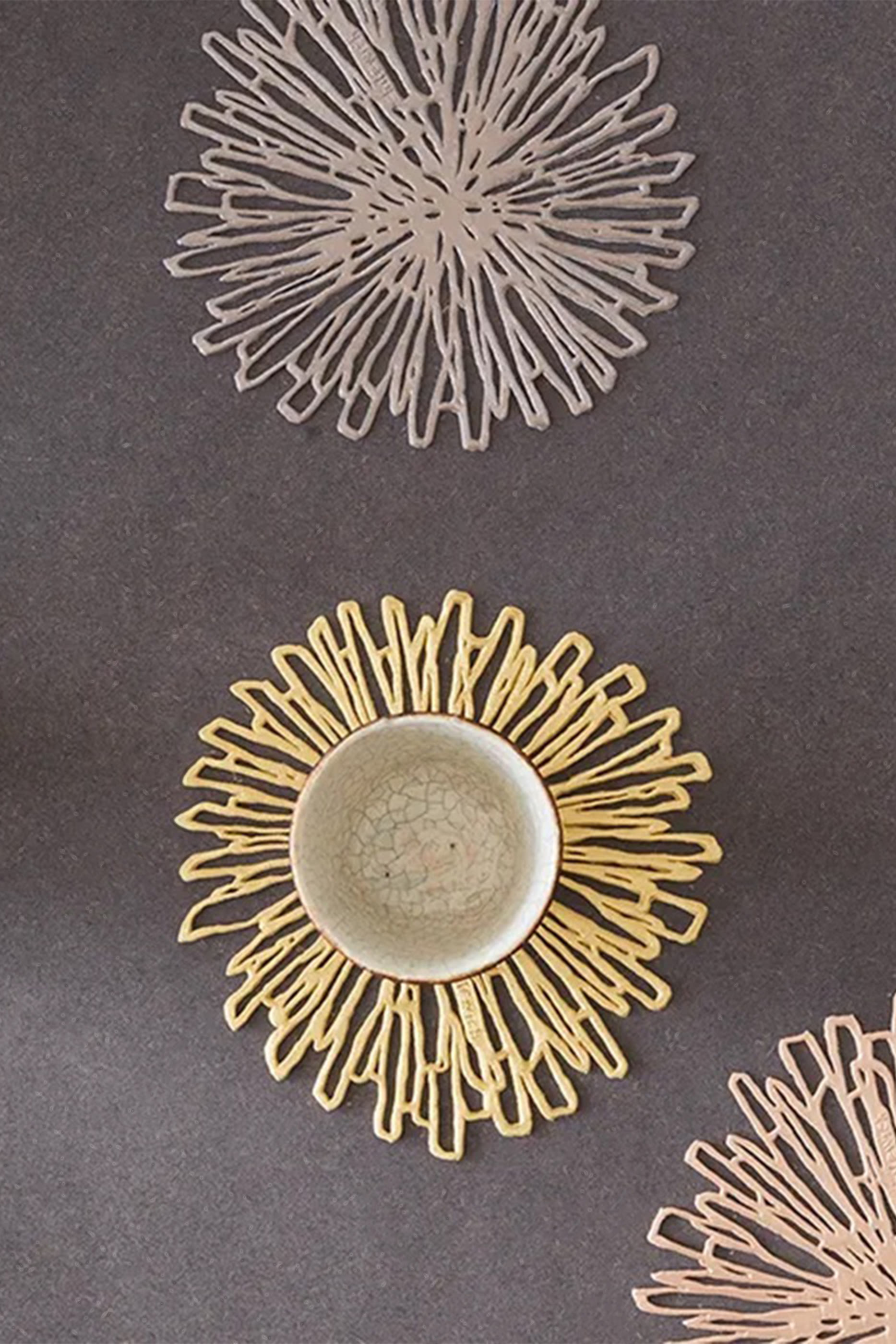 Bloom Gilded Pressed Coaster, Set of 6