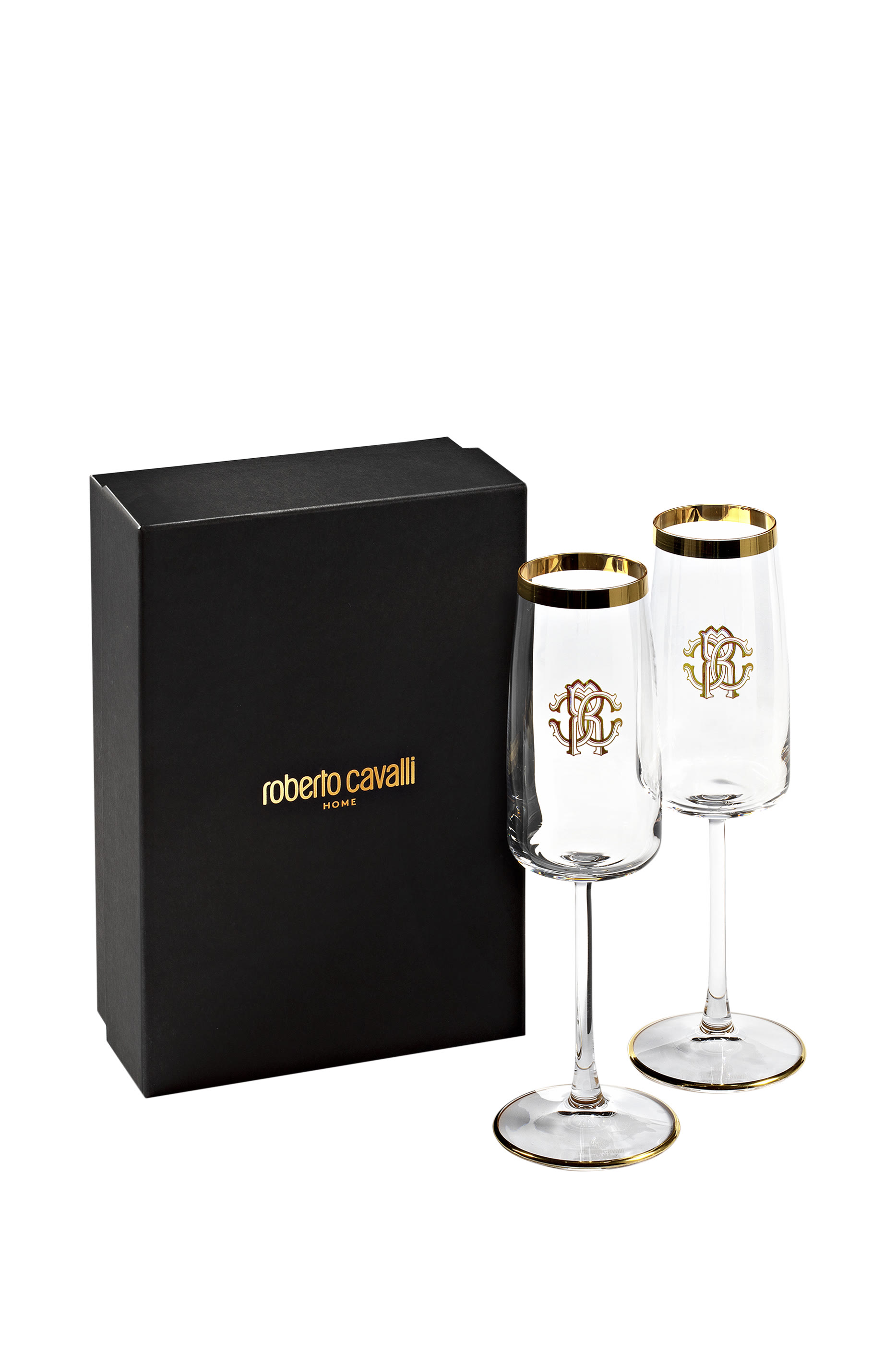 New Monogram Gold Flute Glass Set