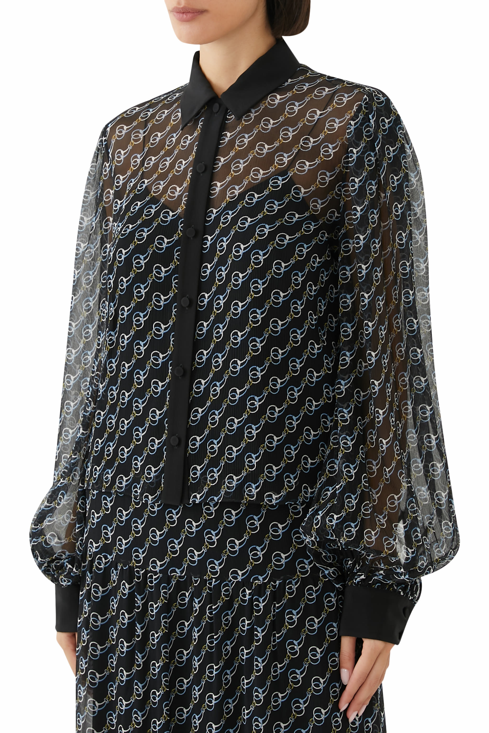 Printed Silk Creponne Shirt