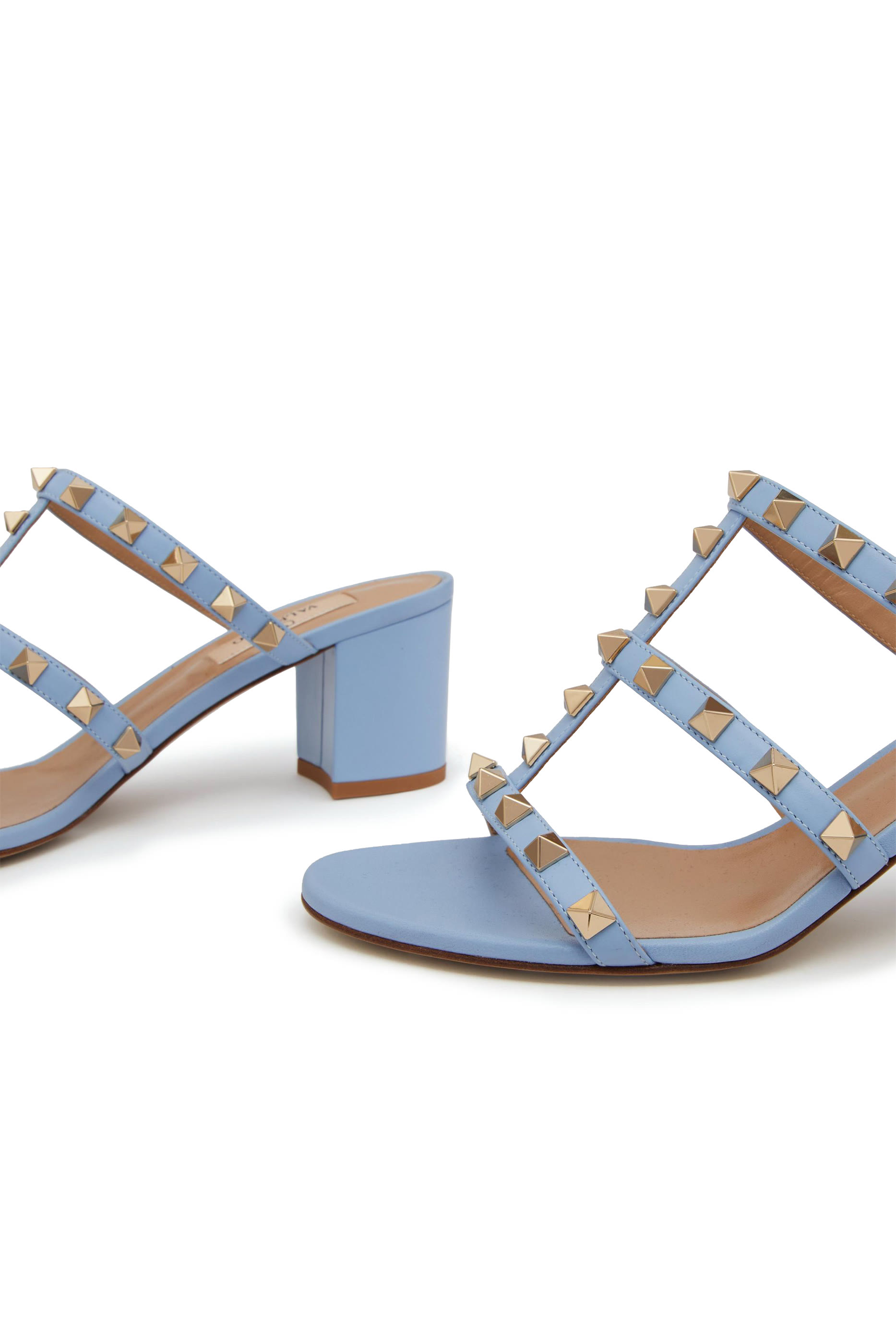 Rockstud 60 Calfskin Leather Sandals