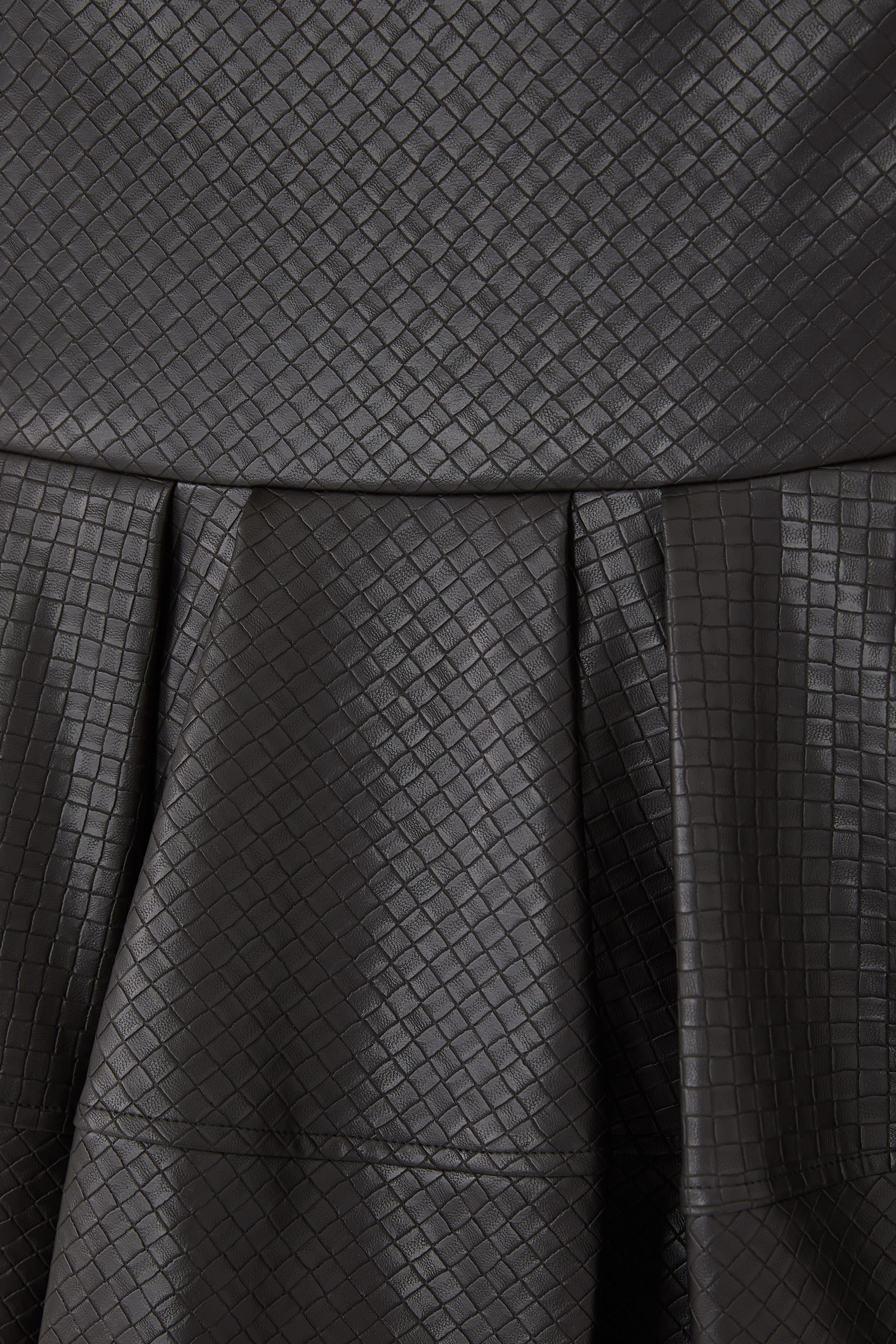 Kids Trimmed Ecoleather Dress