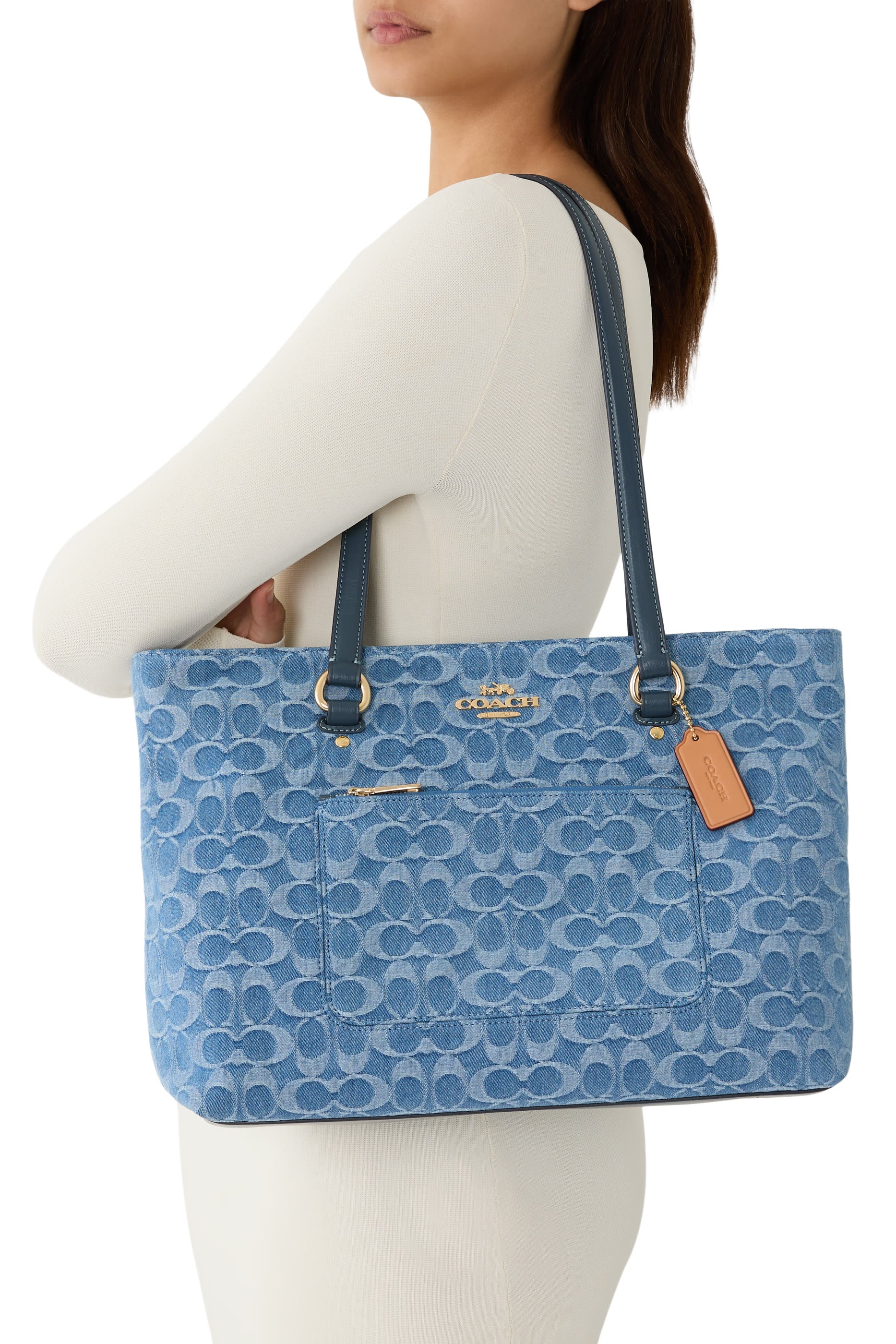 Station Tote Bag in Signature Denim