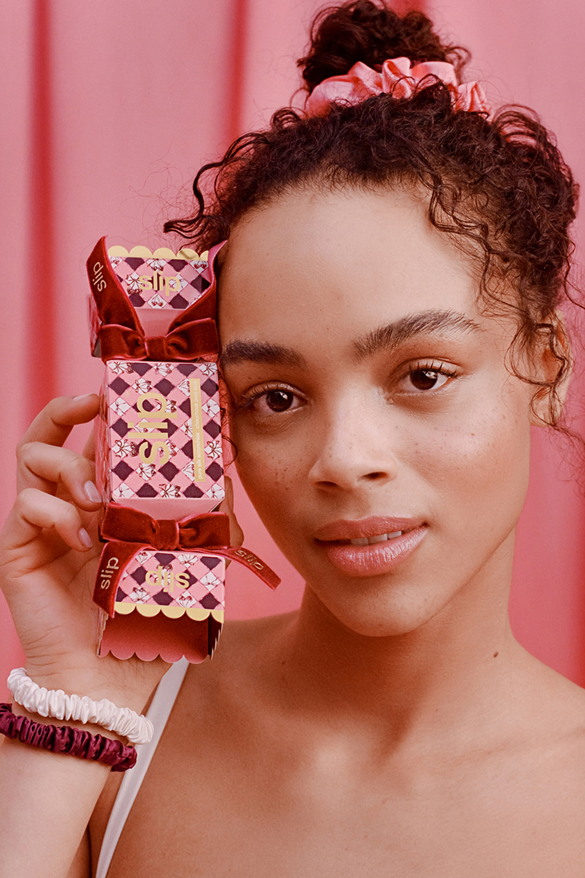 Sweetheart Assorted Silk Scrunchie Cracker, Set of 3 