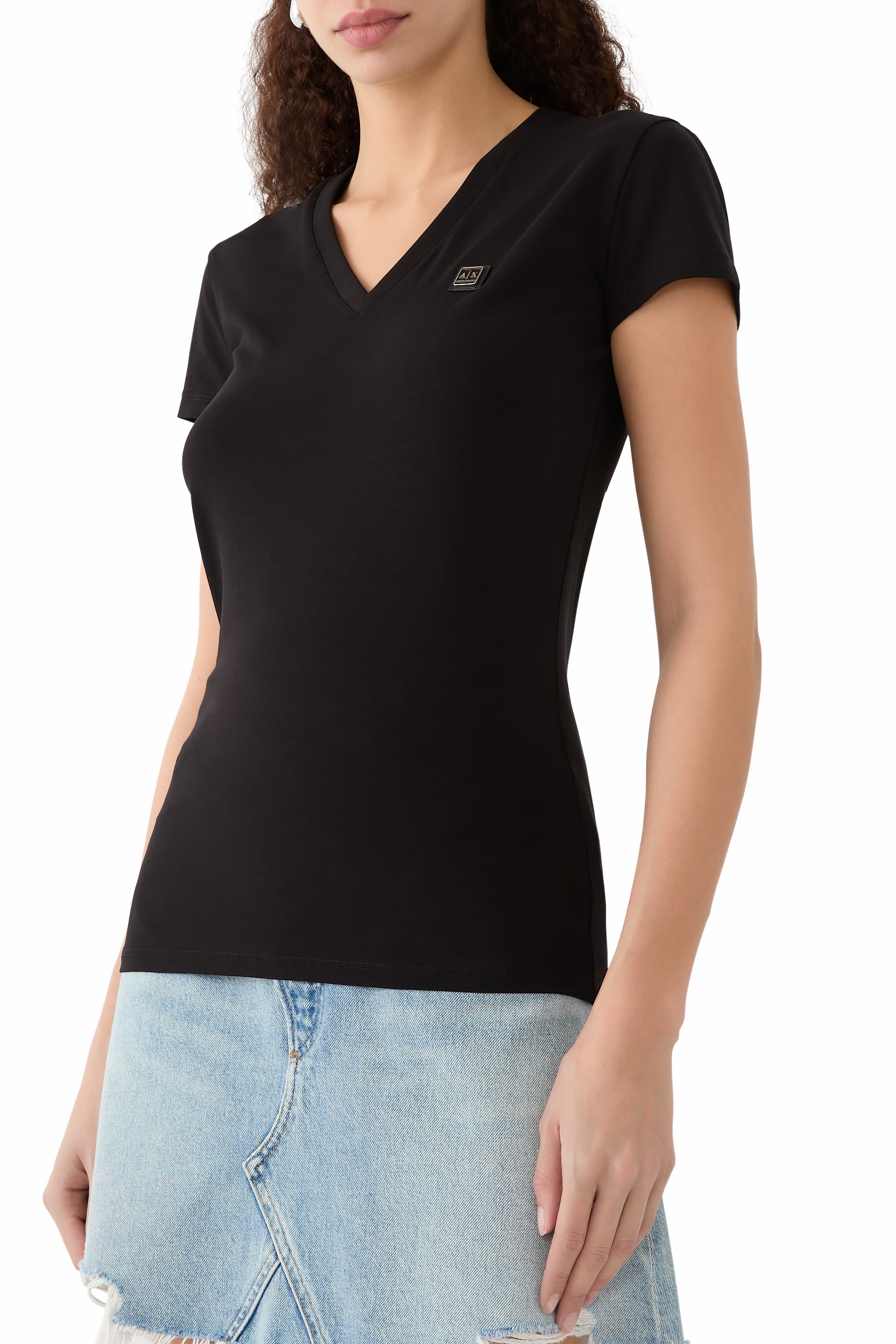 AX Logo V-Neck T-Shirt