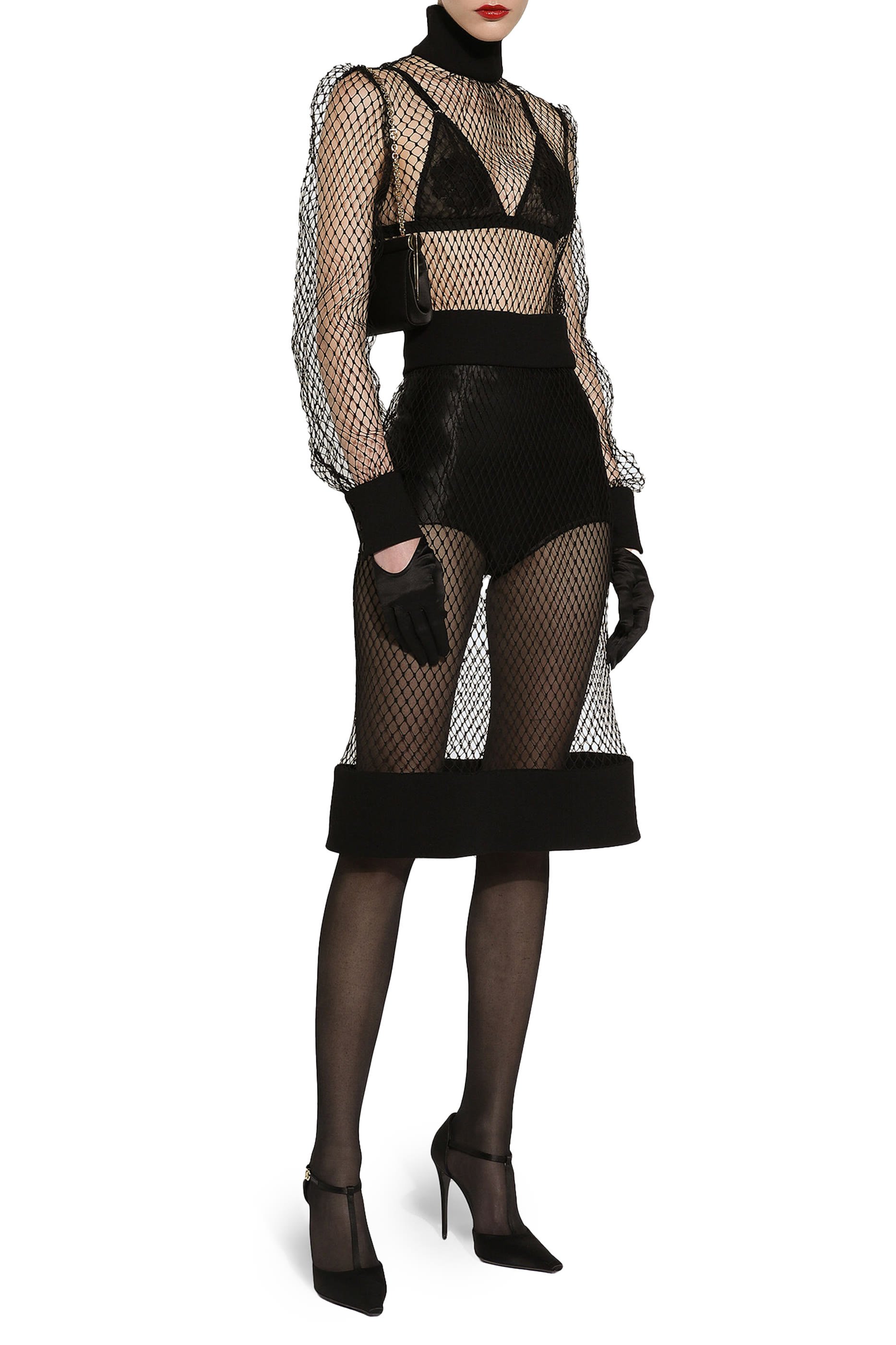 Silk Satin and Stretch Marquisette High-Waisted Panties