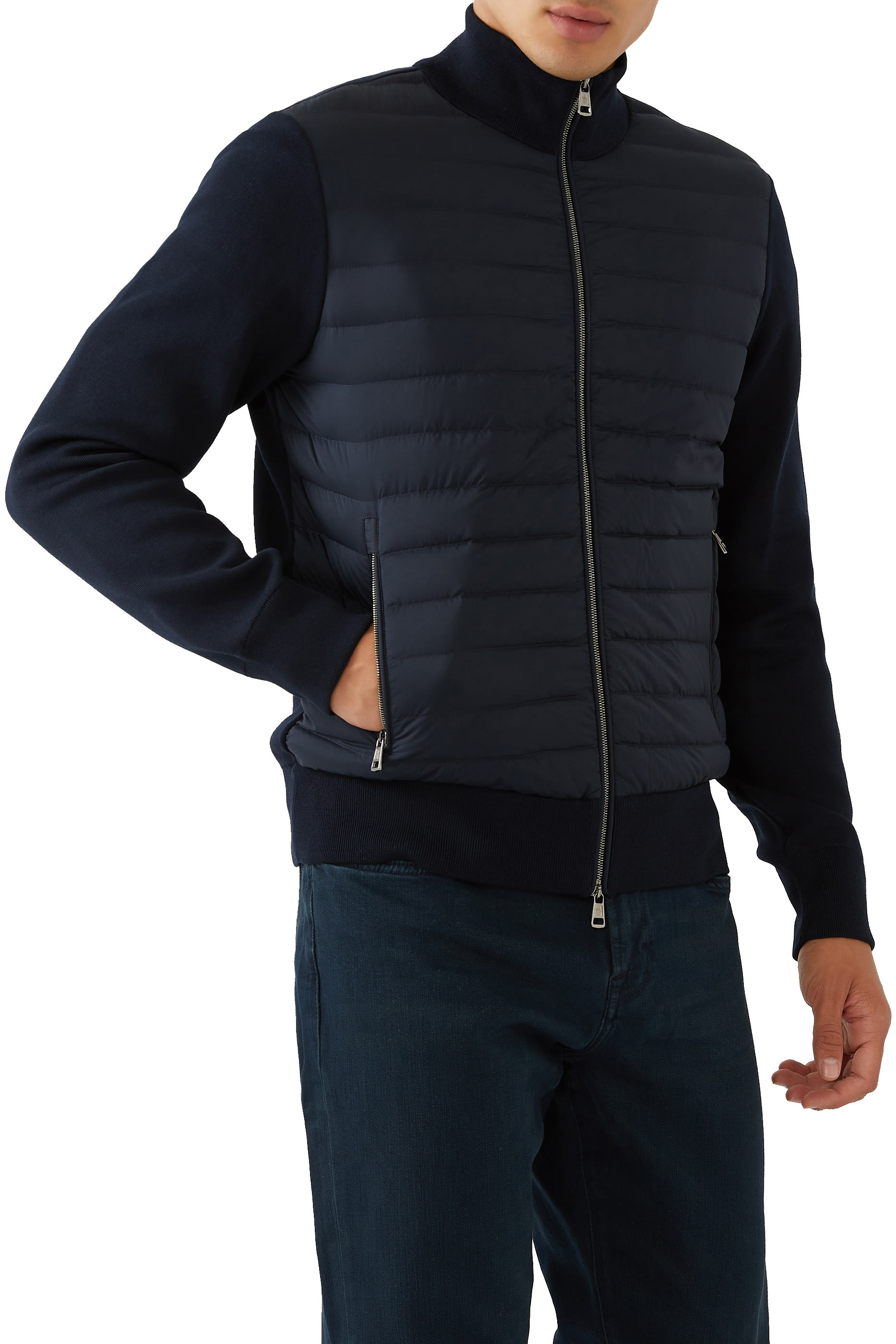 Quilted Tricot Cardigan