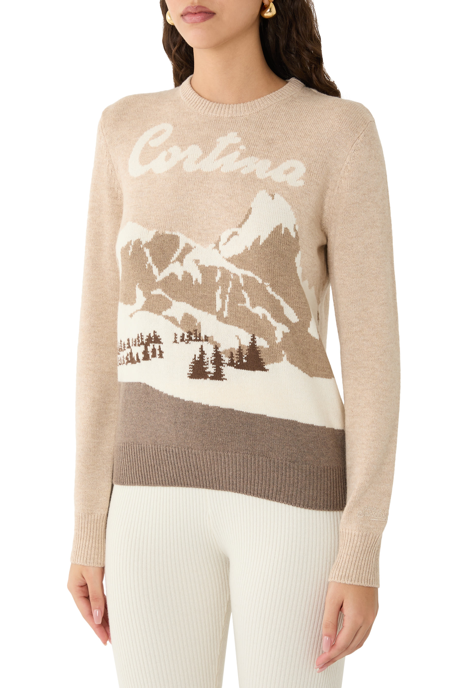 Queen Cashmere-Blend Sweater with Cortina Postcard