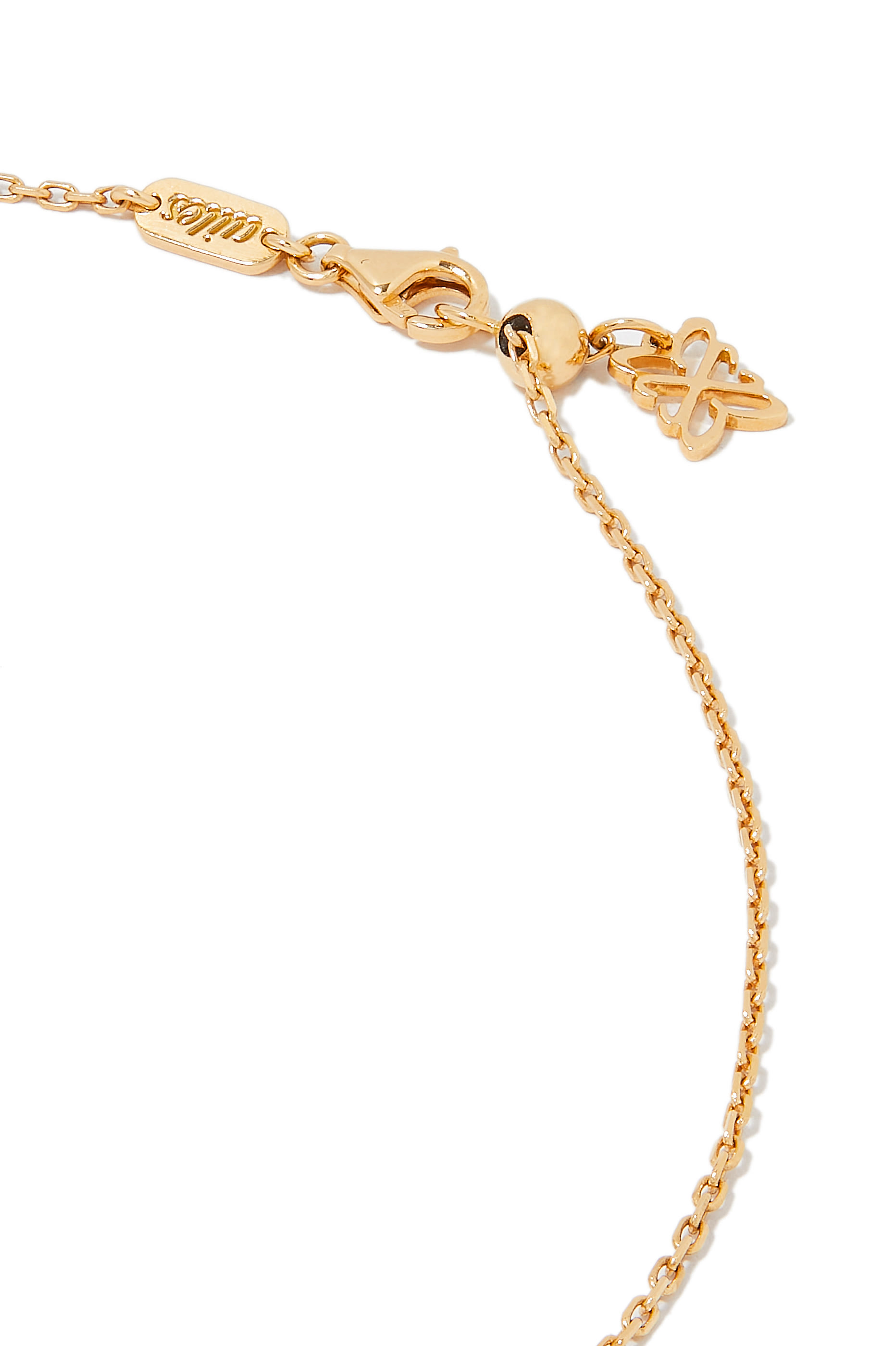 Heart Letter Necklace, 18k Yellow Gold & Diamond