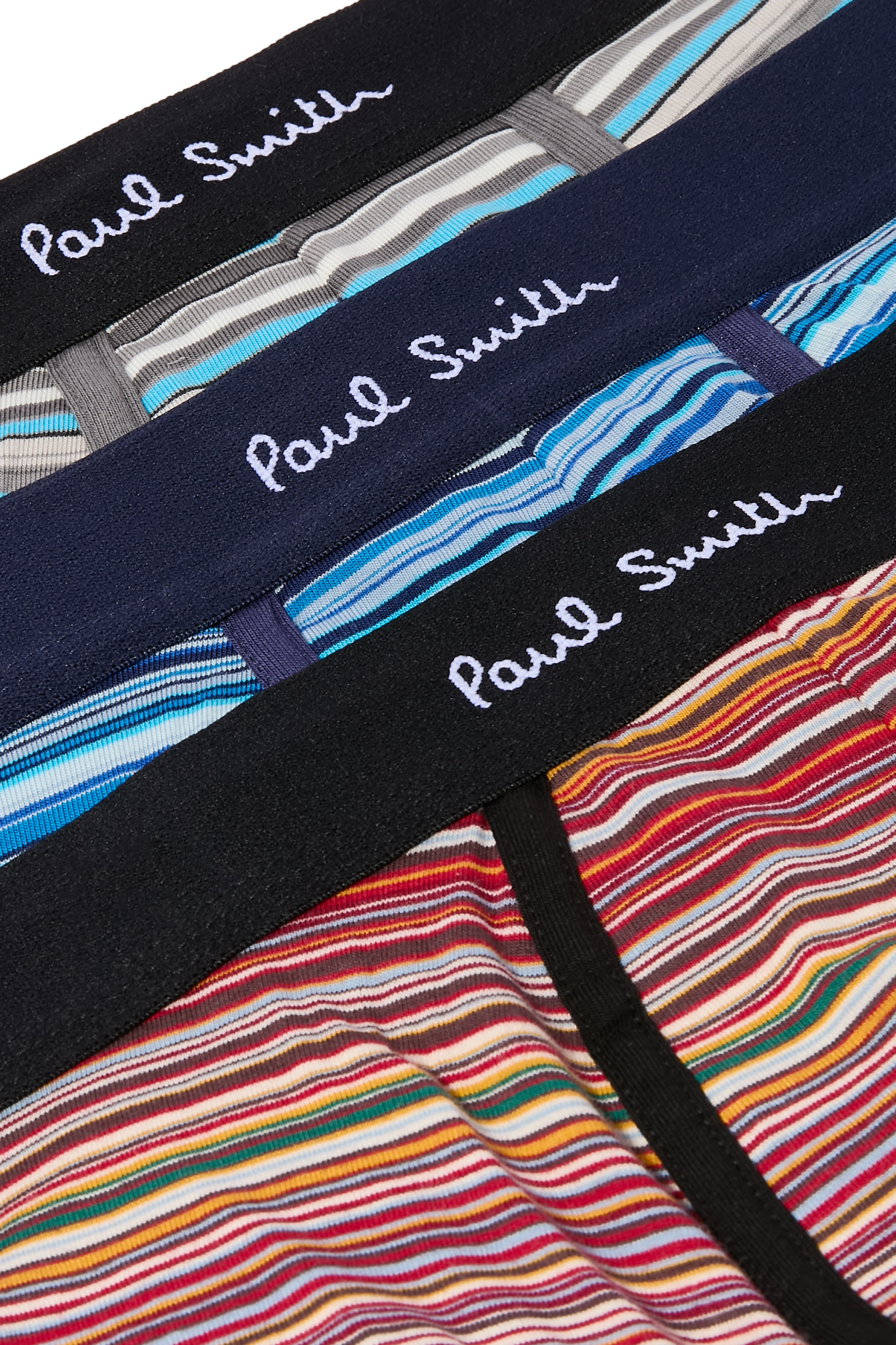 Organic-Cotton 'Signature Stripe' Low-Rise Boxer Briefs Three Pack