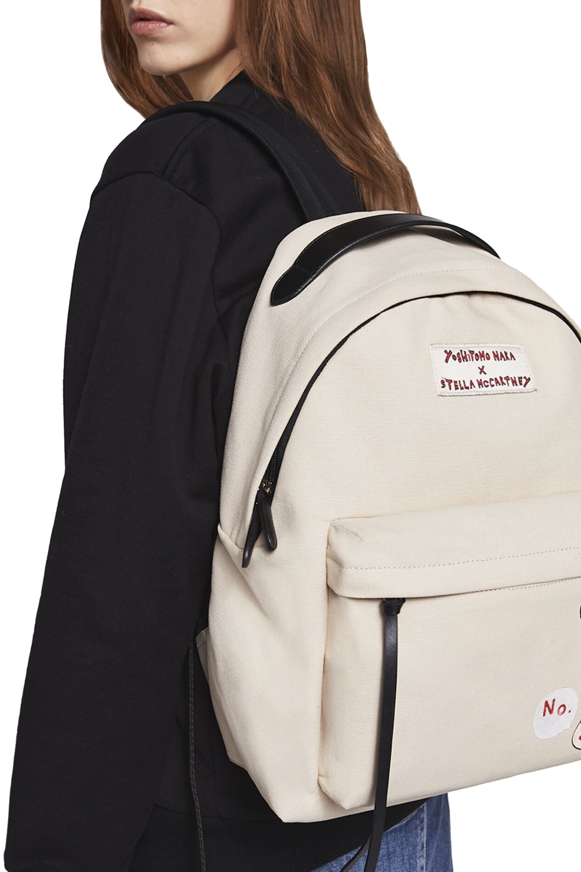 Little Black Bunny Print Backpack