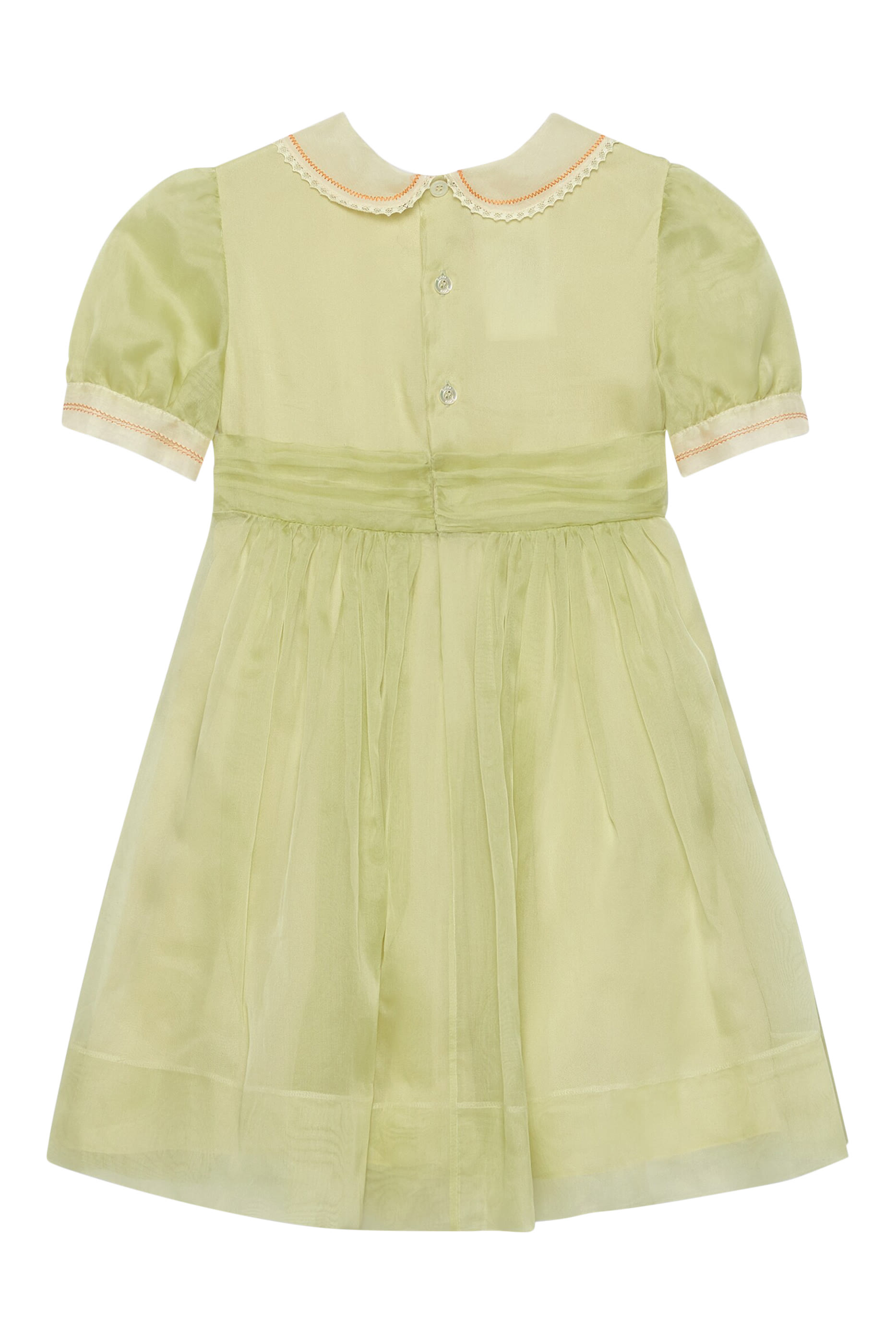 Kids Silk Organza Embroidered Dress