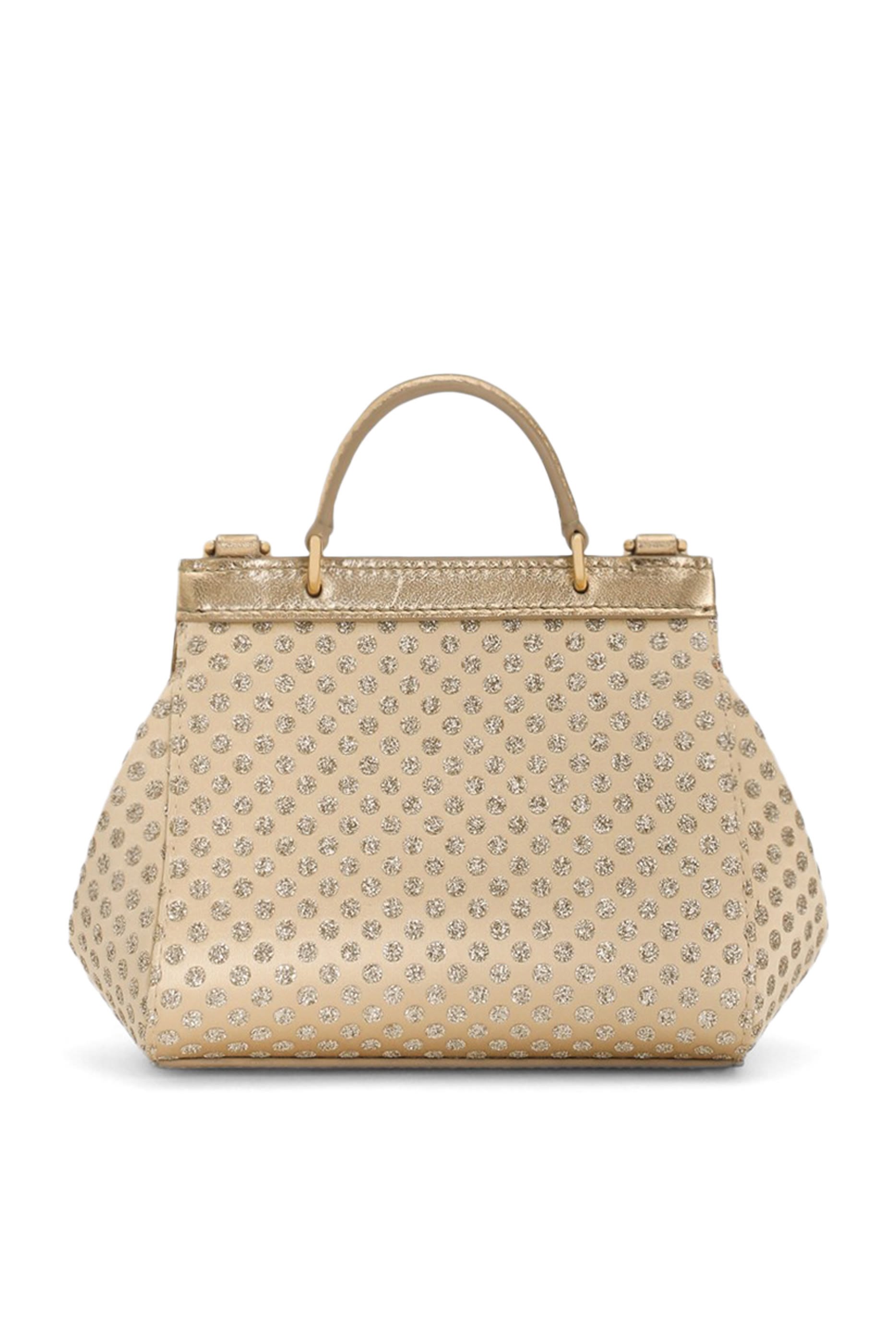 Kids Glittery Polka-Dots & Rhinestones Satin Sicily Crossbody Bag