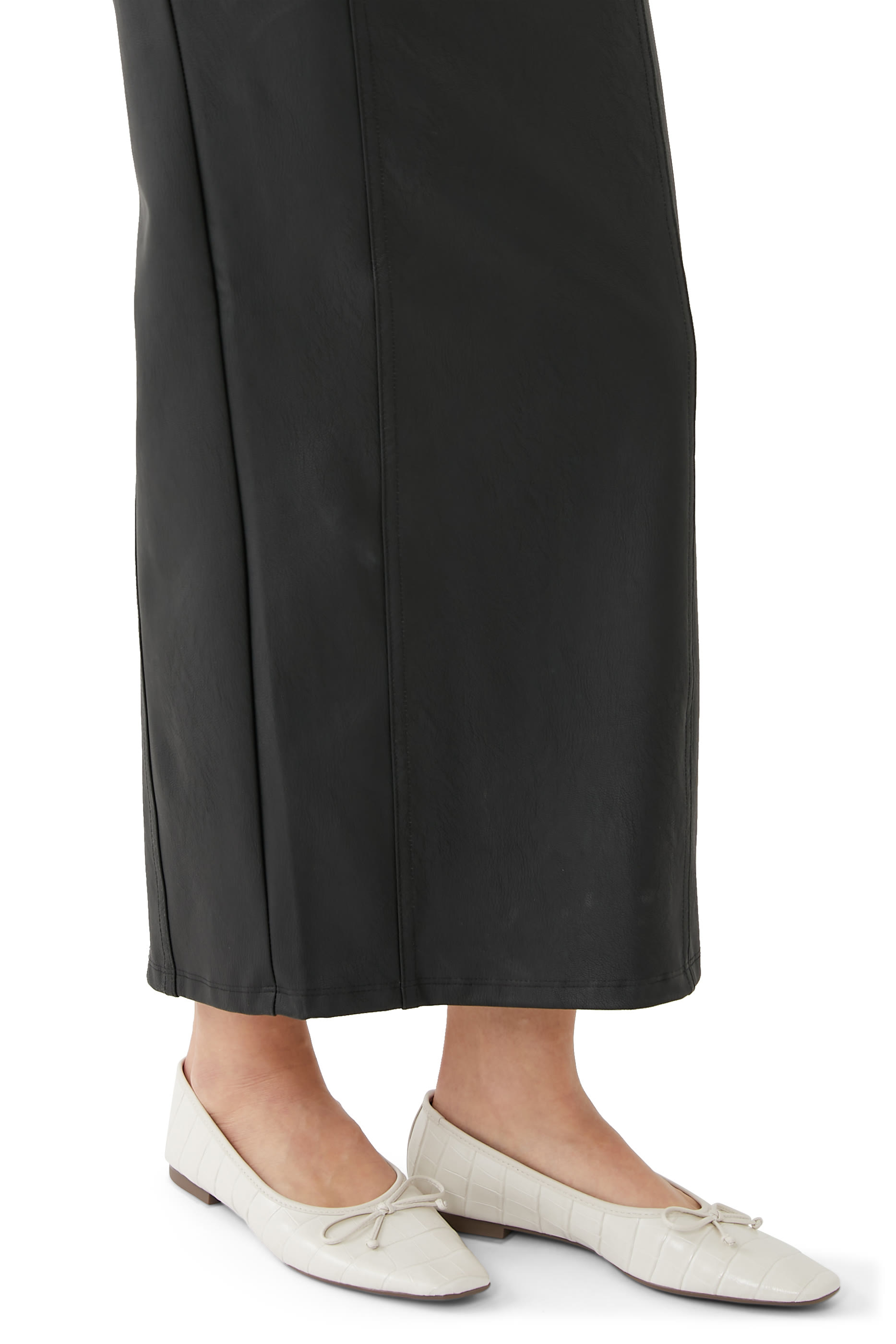 Croc Embossed Ballerina Flats