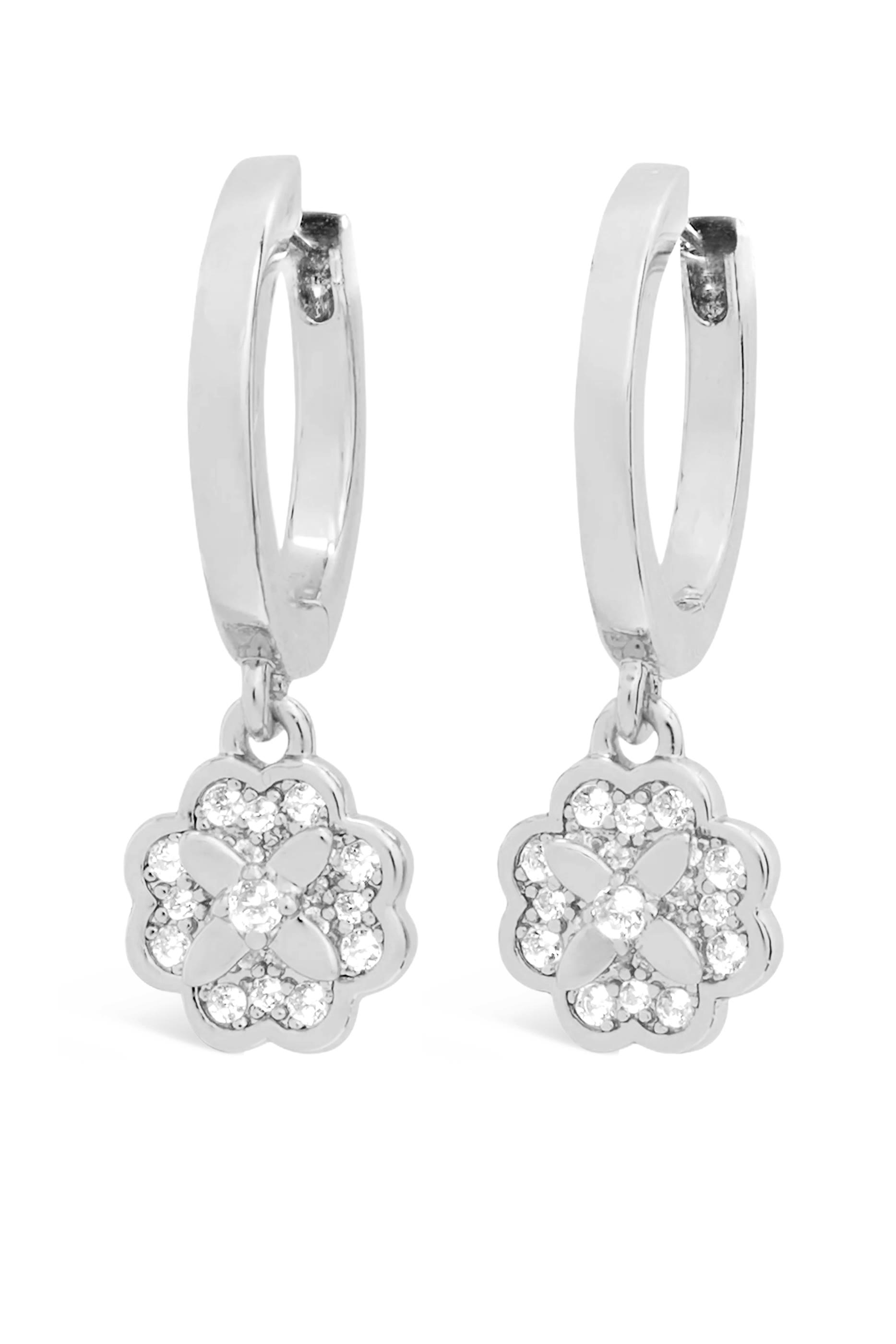 Heritage Bloom Huggie Drop Earrings